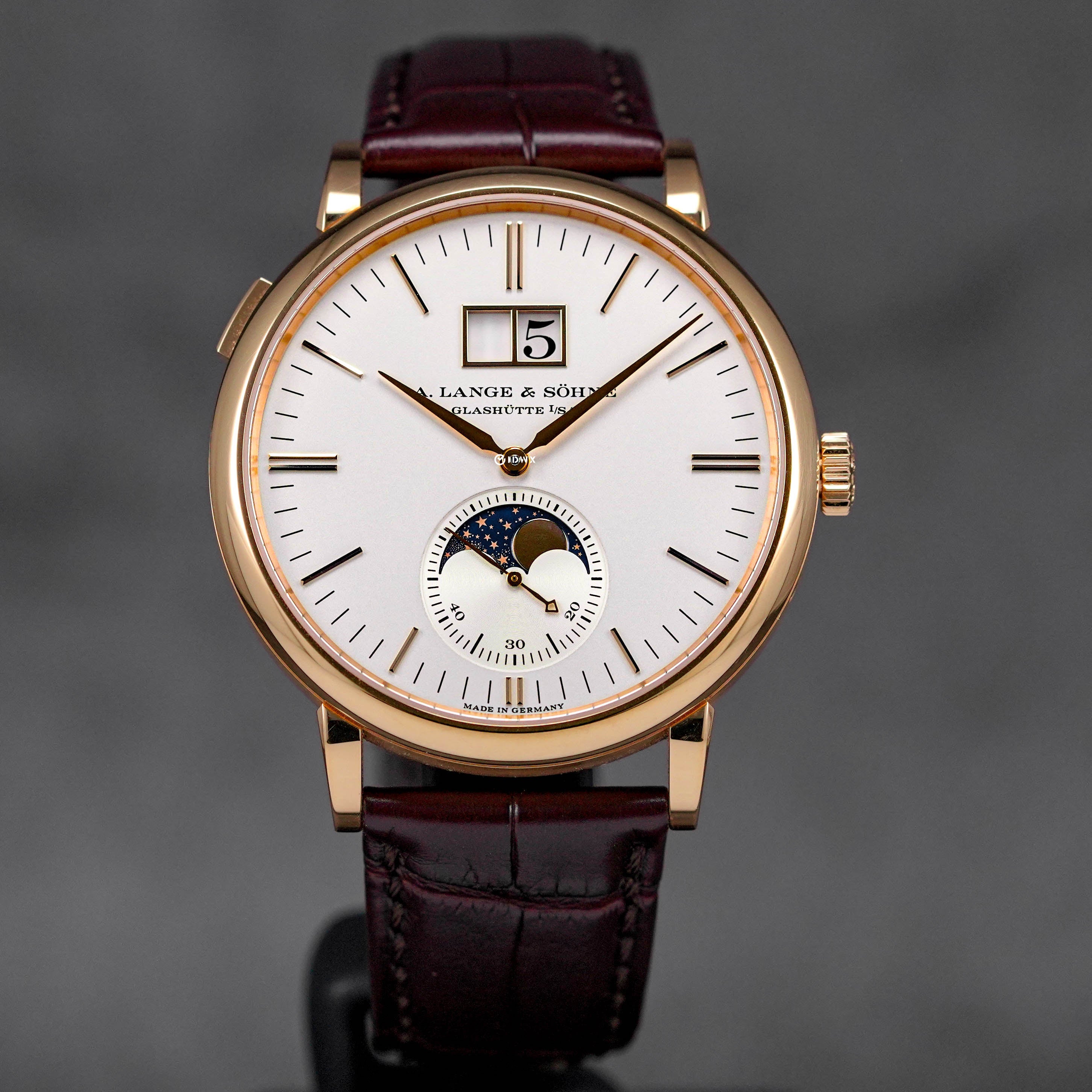 SAXONIA ROSEGOLD MOONPHASE WHITE DIAL (2018)