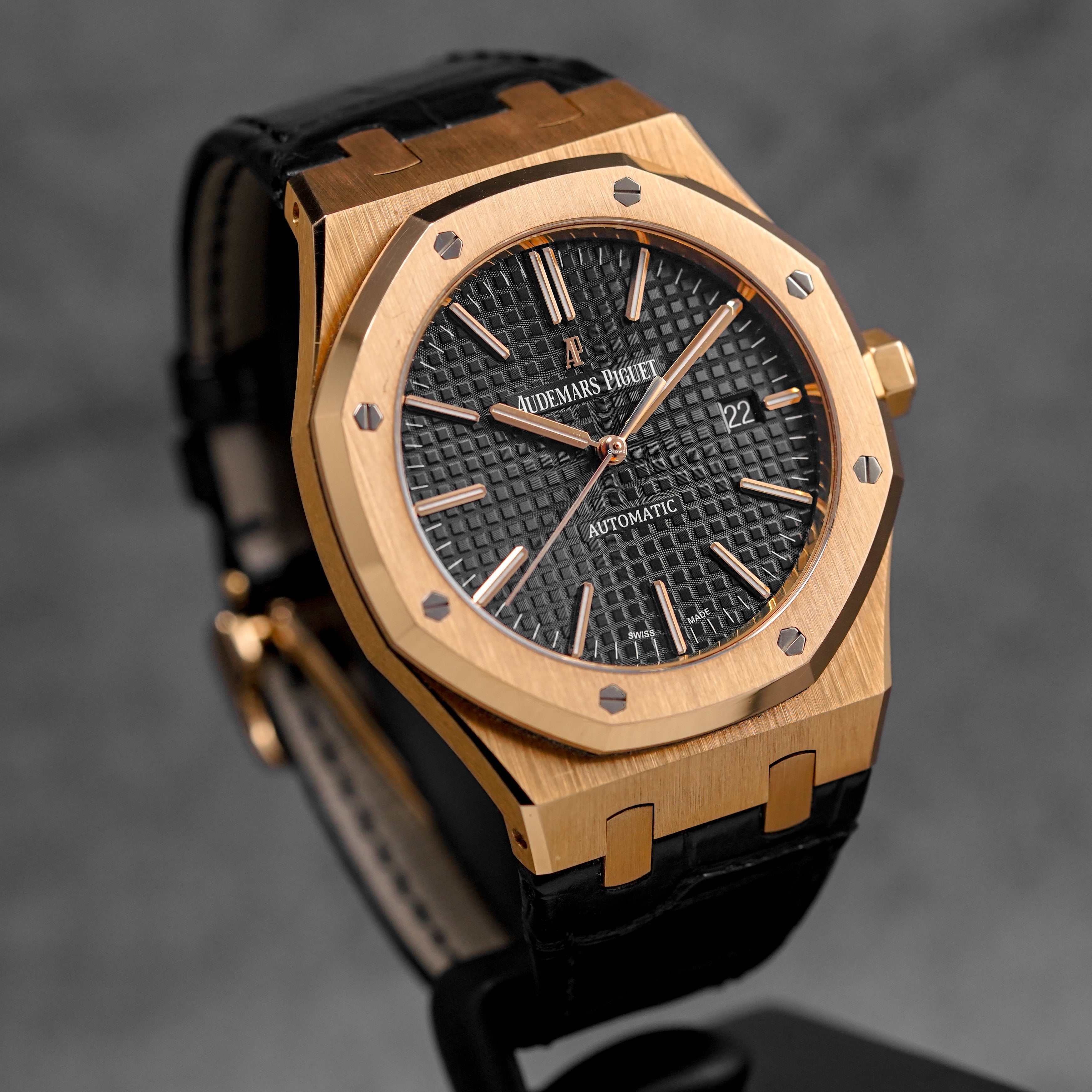 ROYAL OAK 41MM 15400 ROSEGOLD BLACK DIAL (2014)