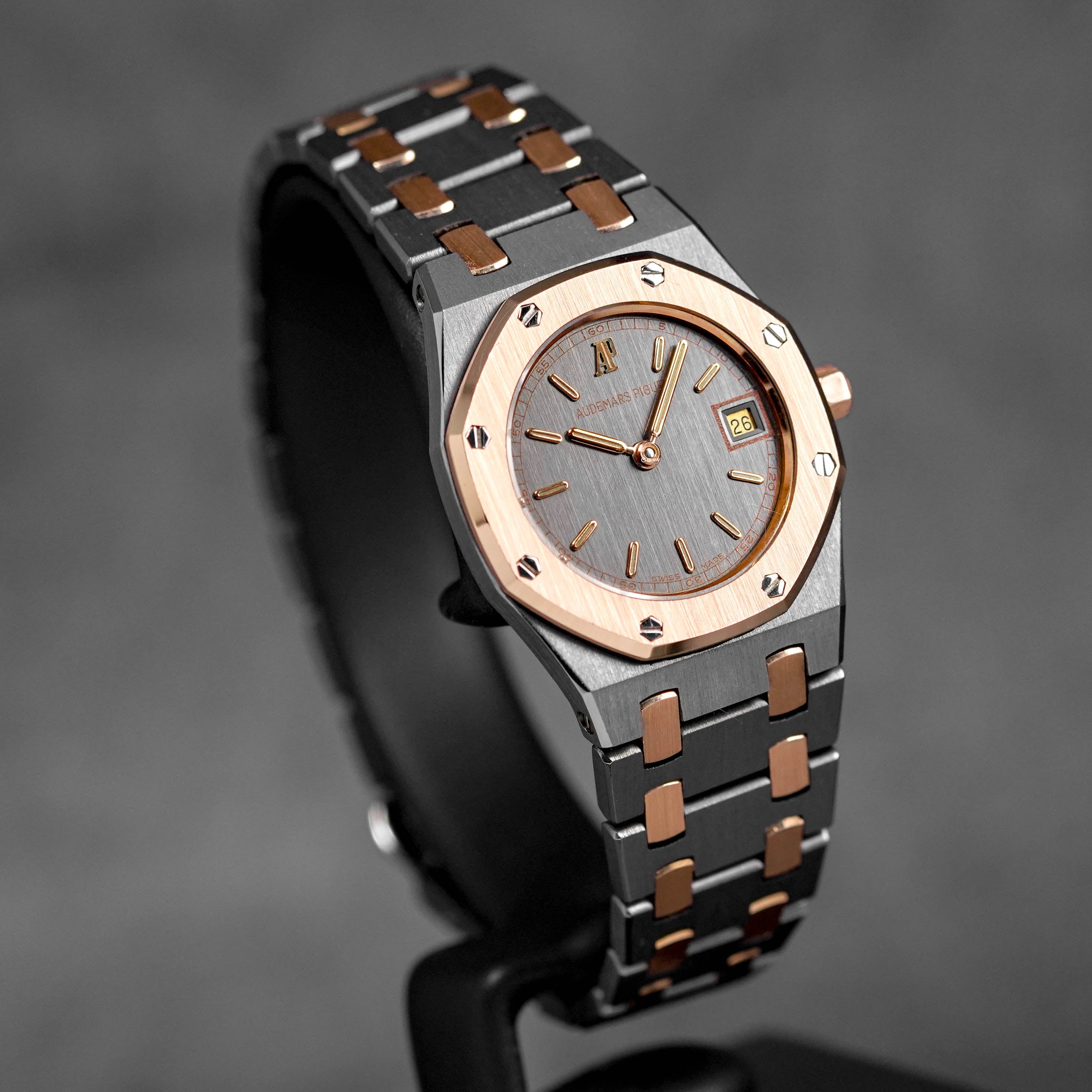 ROYAL OAK 26MM TWOTONE ROSEGOLD TANTALUM GREY DIAL (WATCH ONLY)