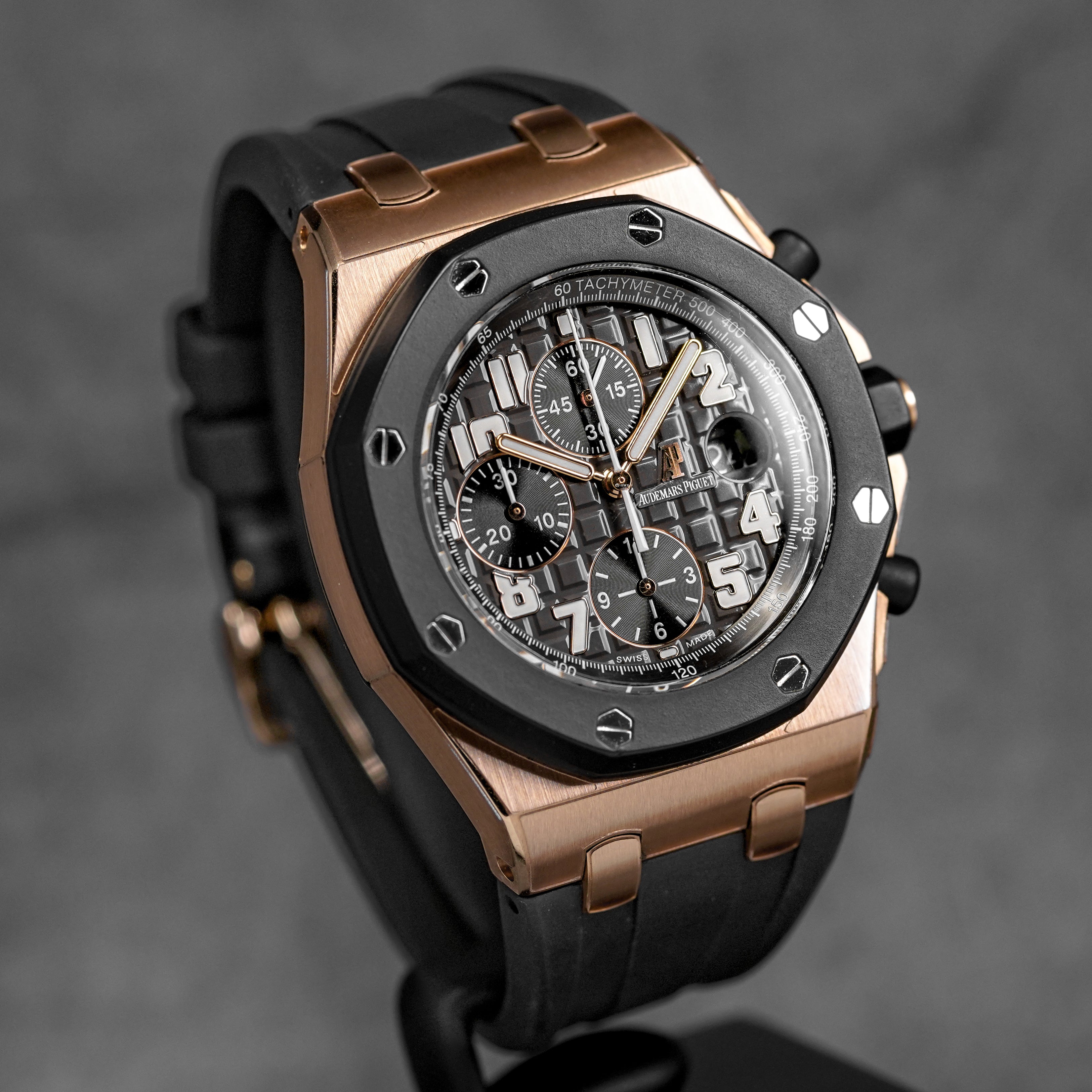 ROYAL OAK OFFSHORE CHRONOGRAPH 42MM ROSEGOLD RUBBERCLAD GREY DIAL (2012)
