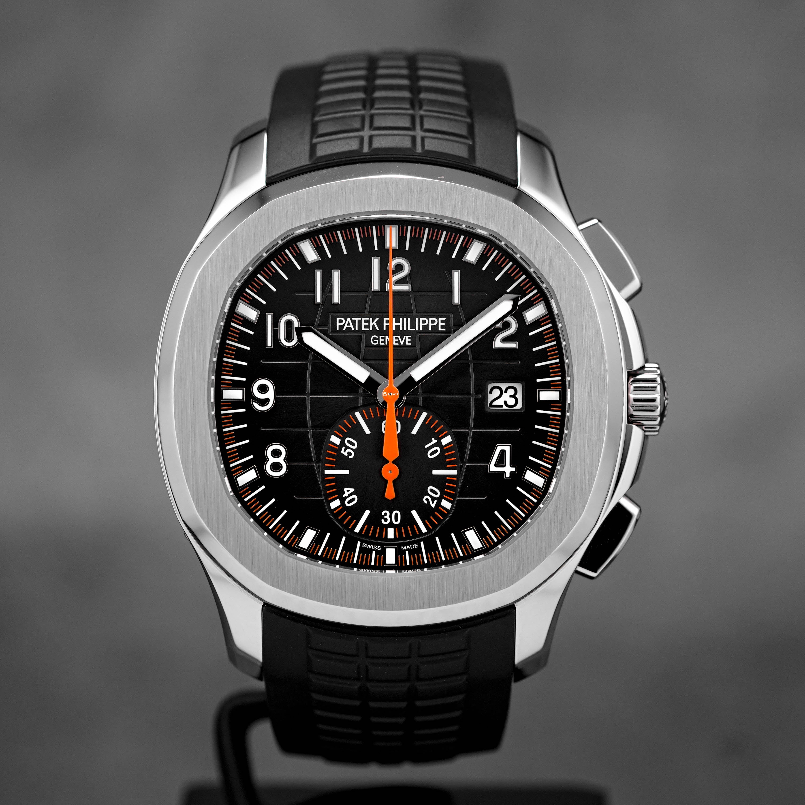 PATEK PHILIPPE AQUANAUT 5968A STEEL CHRONOGRAPH BLACK DIAL (2024