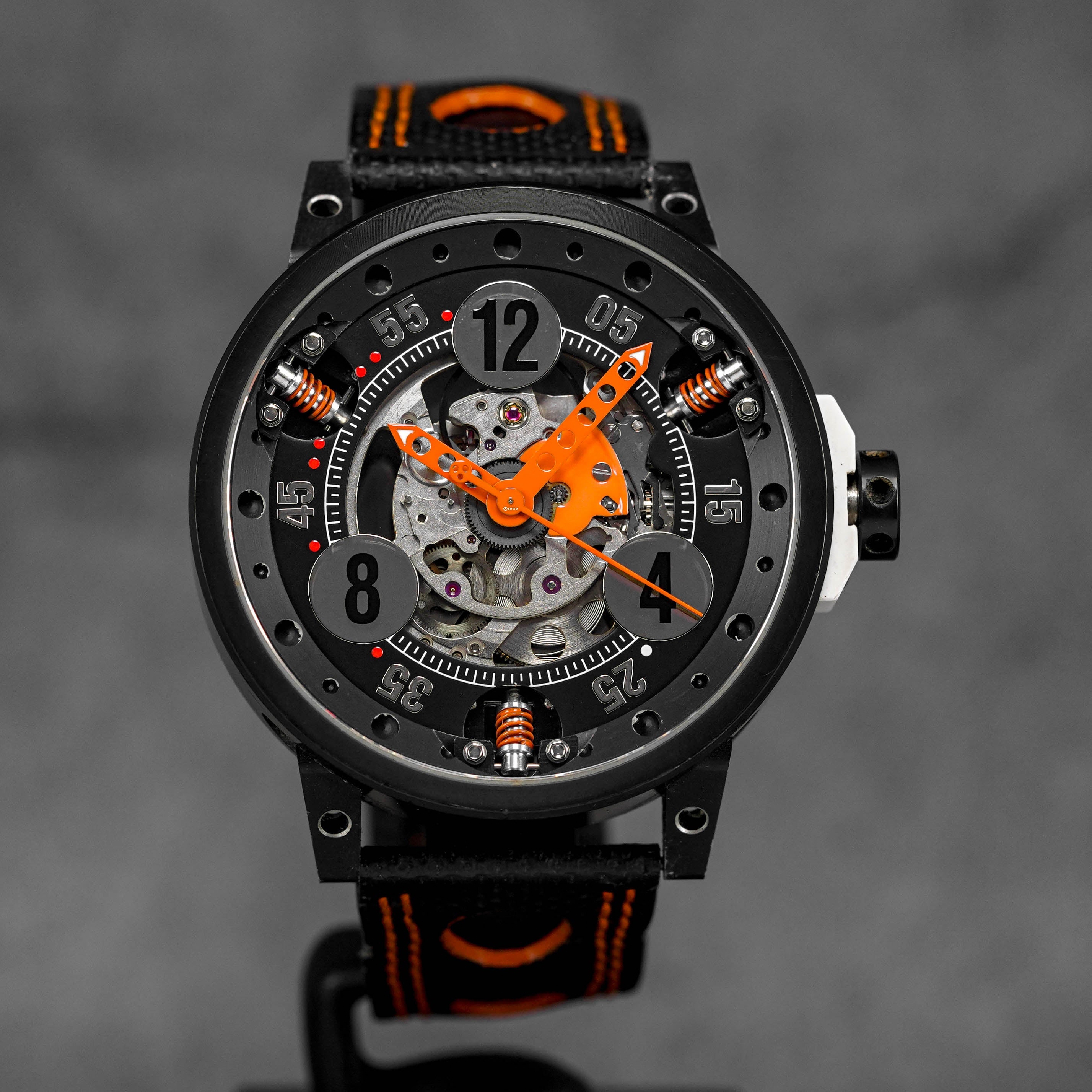 RACING V6-44 STEEL BLACK PVD ORANGE SPORT SKELETON DIAL (2017)