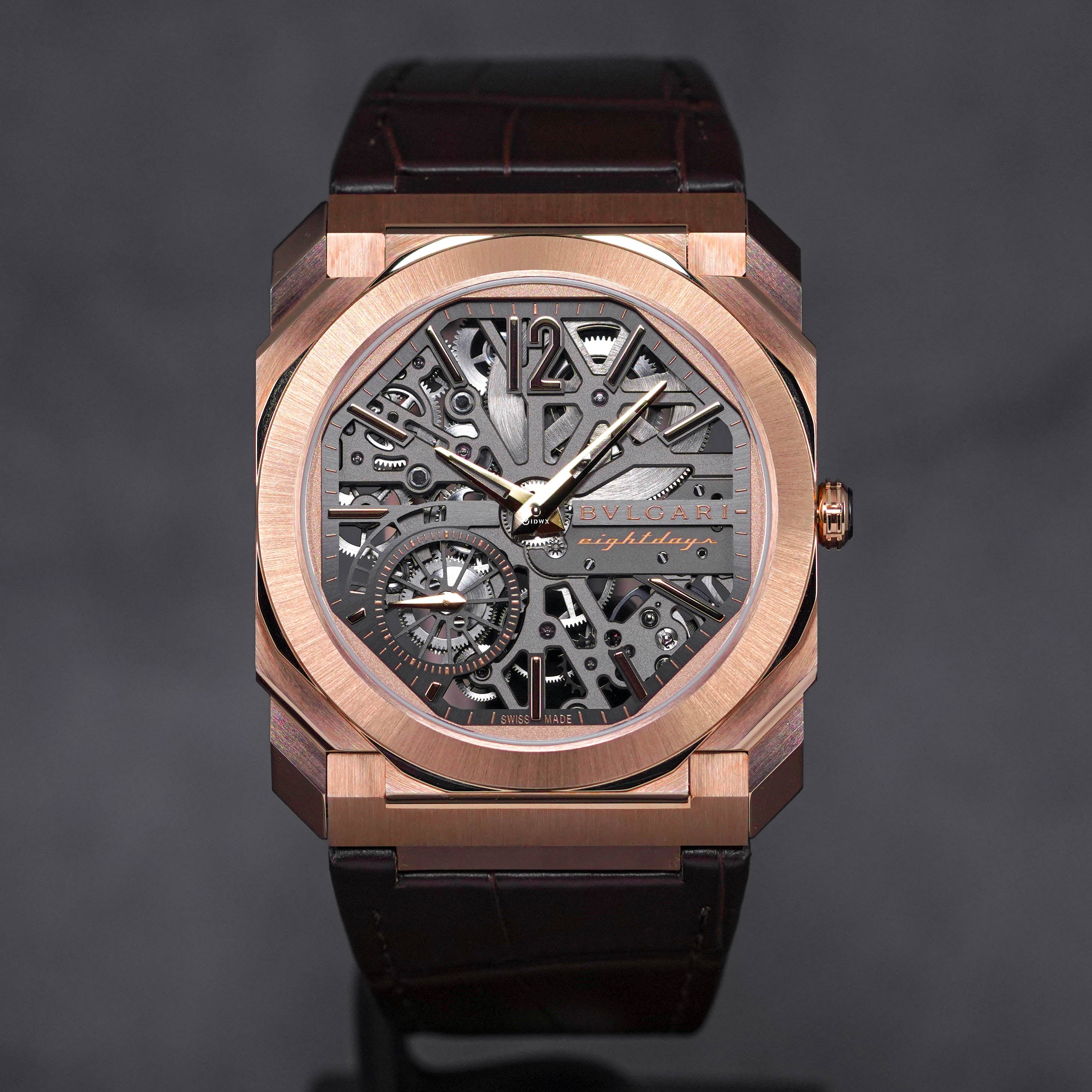 OCTO FINISSIMO 8 DAYS ROSEGOLD SKELETON DIAL (2023)
