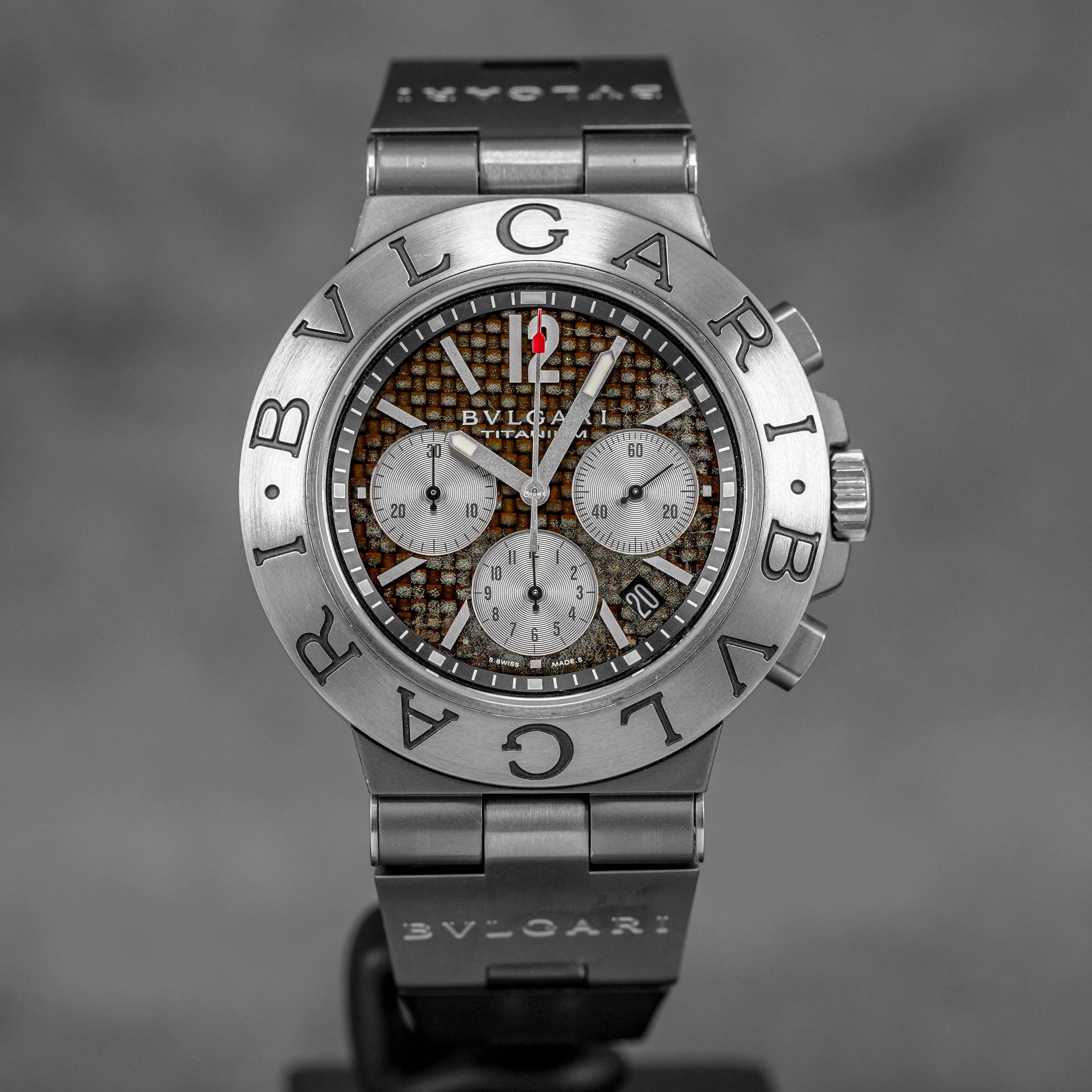 DIAGONO TITANIUM CHRONOGRAPH RUBBER STRAP (WATCH ONLY)