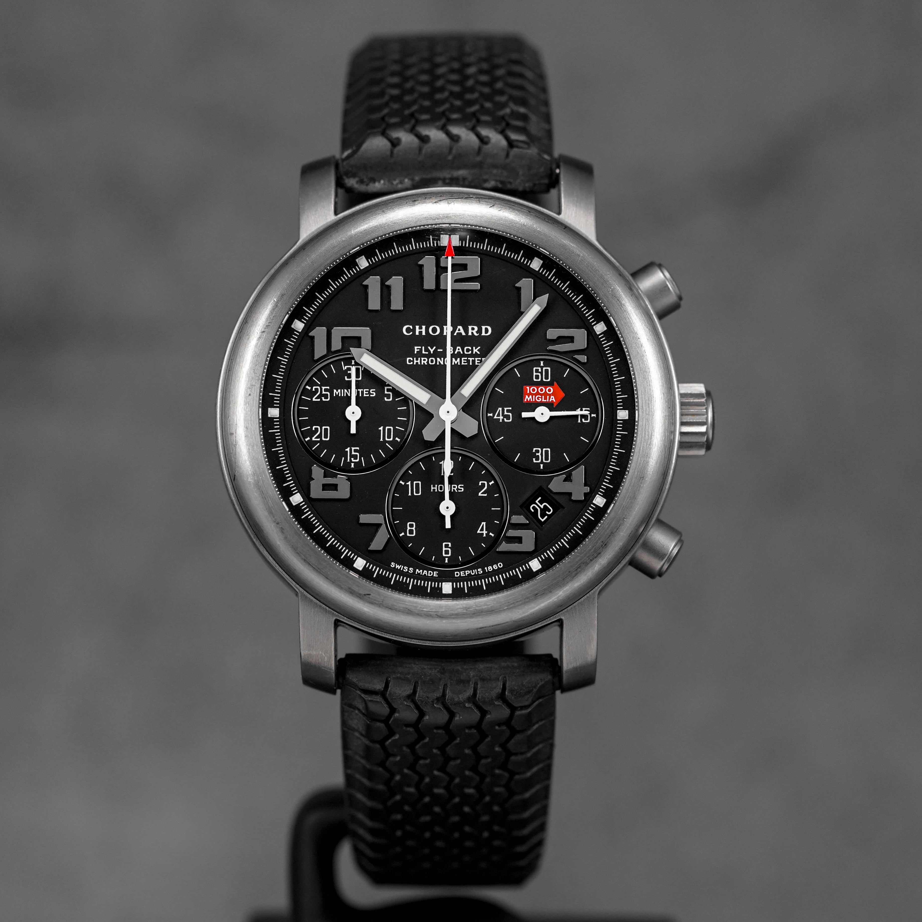 MILLE MIGLIA 'JACKY ICKX EDITION 2' TITANIUM FLYBACK CHRONOMETER BLACK DIAL LIMITED EDITION (WATCH ONLY)