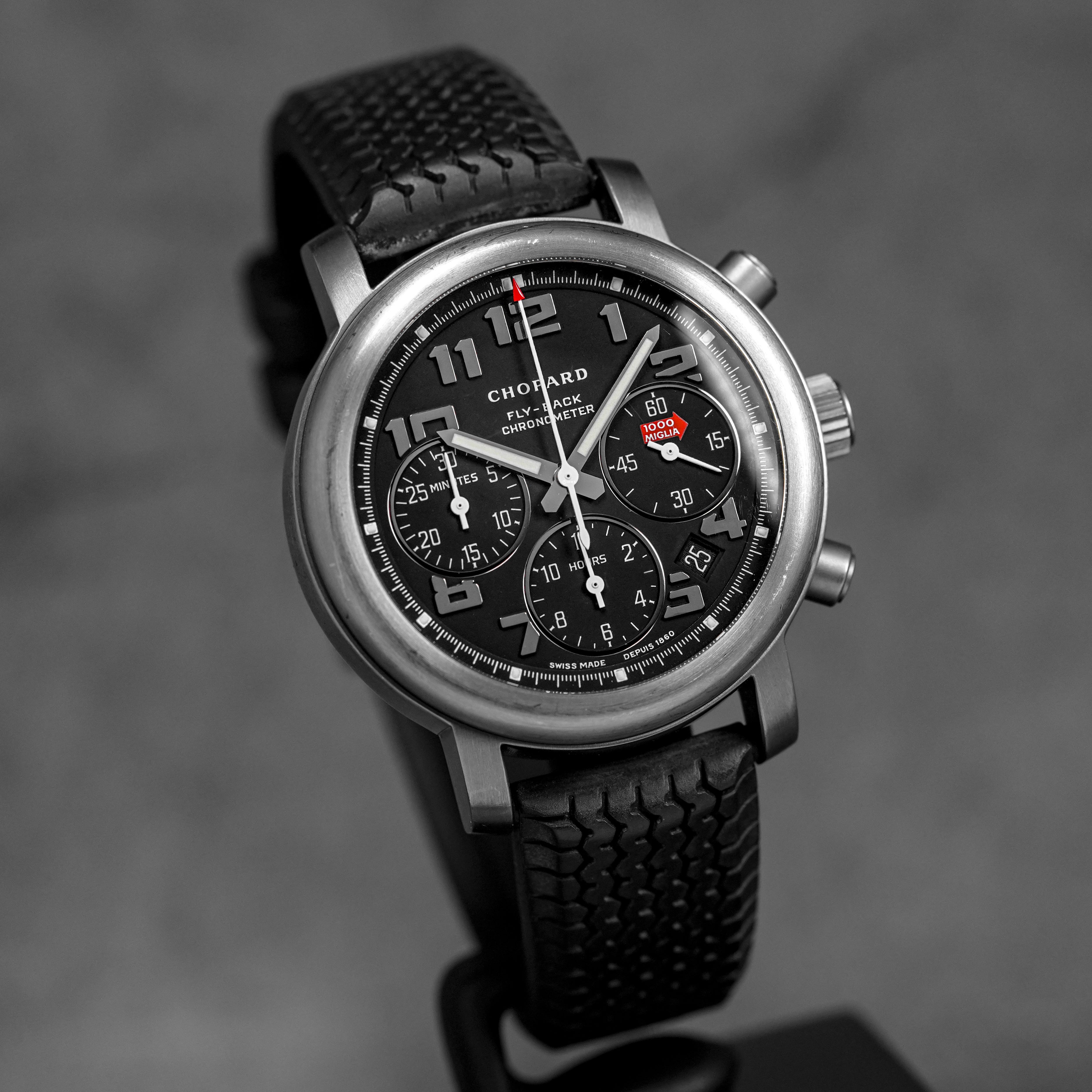 MILLE MIGLIA 'JACKY ICKX EDITION 2' TITANIUM FLYBACK CHRONOMETER BLACK DIAL LIMITED EDITION (WATCH ONLY)