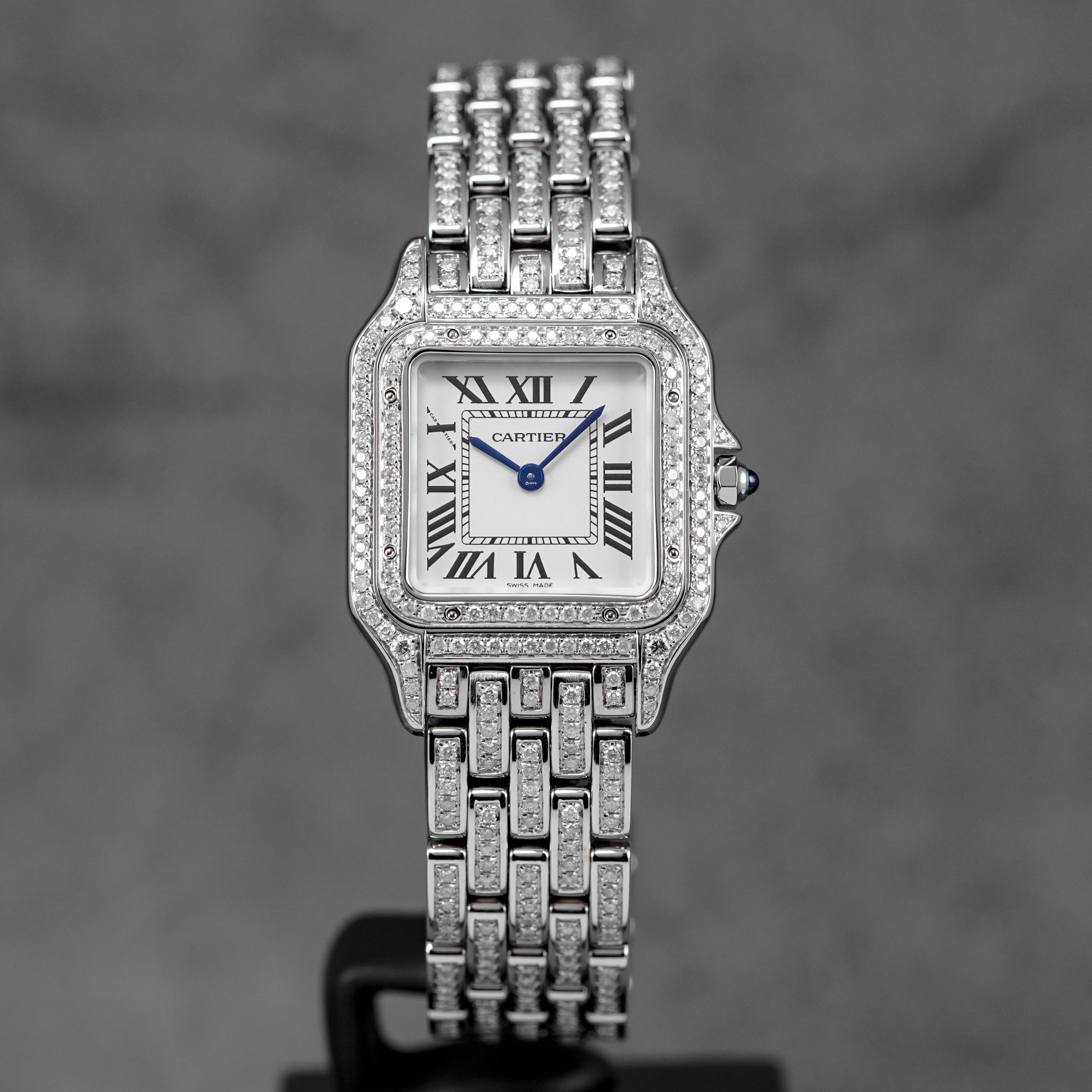 PANTHÈRE M CUSTOM DIAMOND-SET SILVER DIAL (2023)