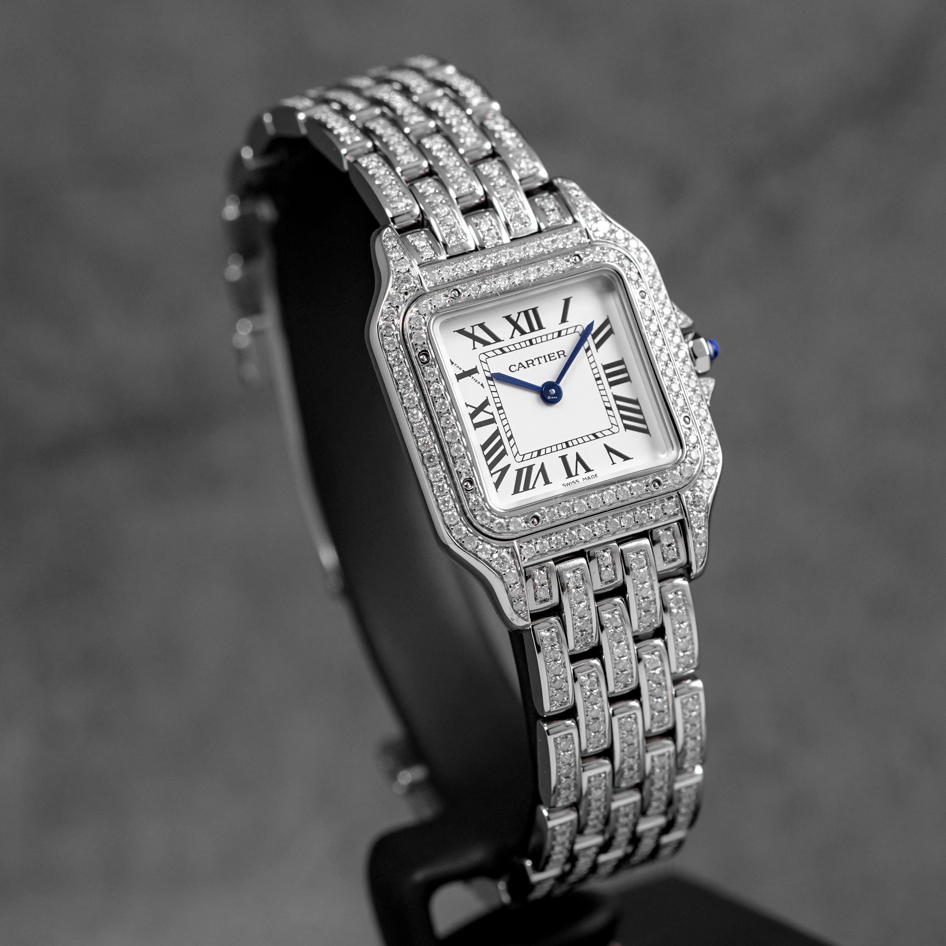 PANTHÈRE M CUSTOM DIAMOND-SET SILVER DIAL (2023)