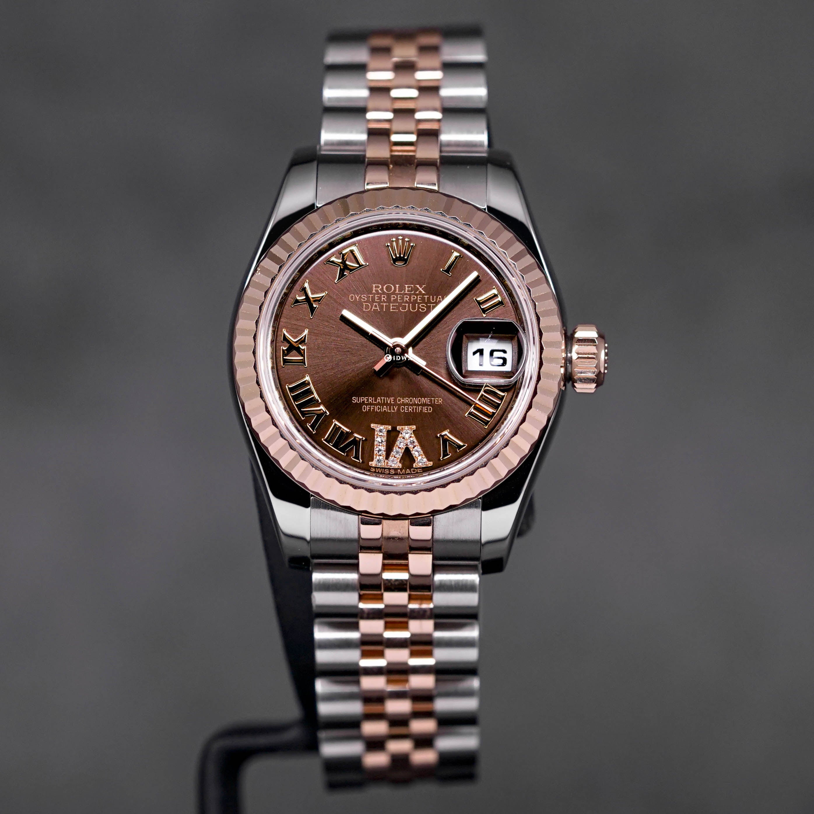 DATEJUST 26MM CHOCO ROMAN DIAL DIAMOND ON VI (2015)