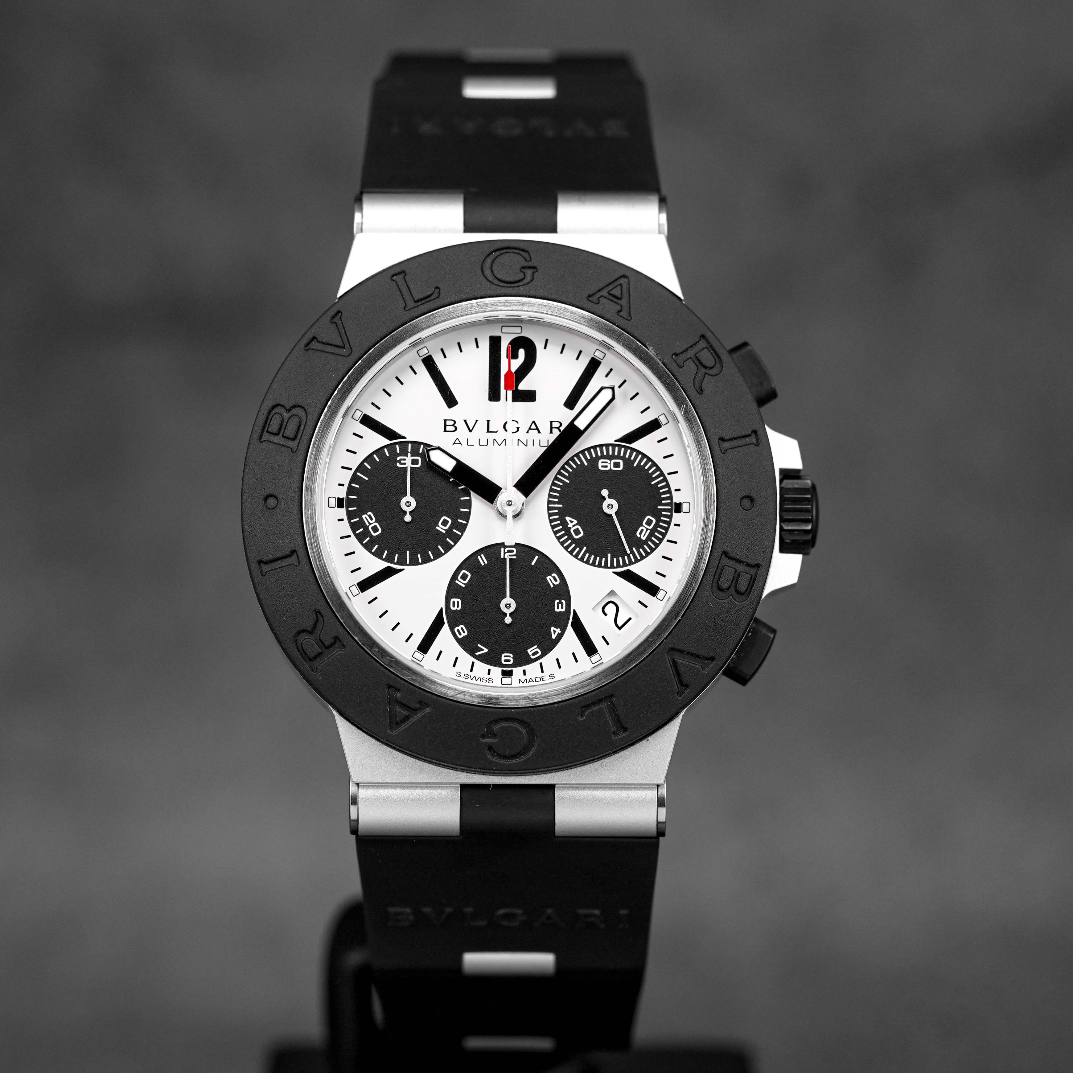 DIAGONO CHRONOGRAPH ALUMUNIUM 38MM WHITE DIAL ( WATCH & BOX)