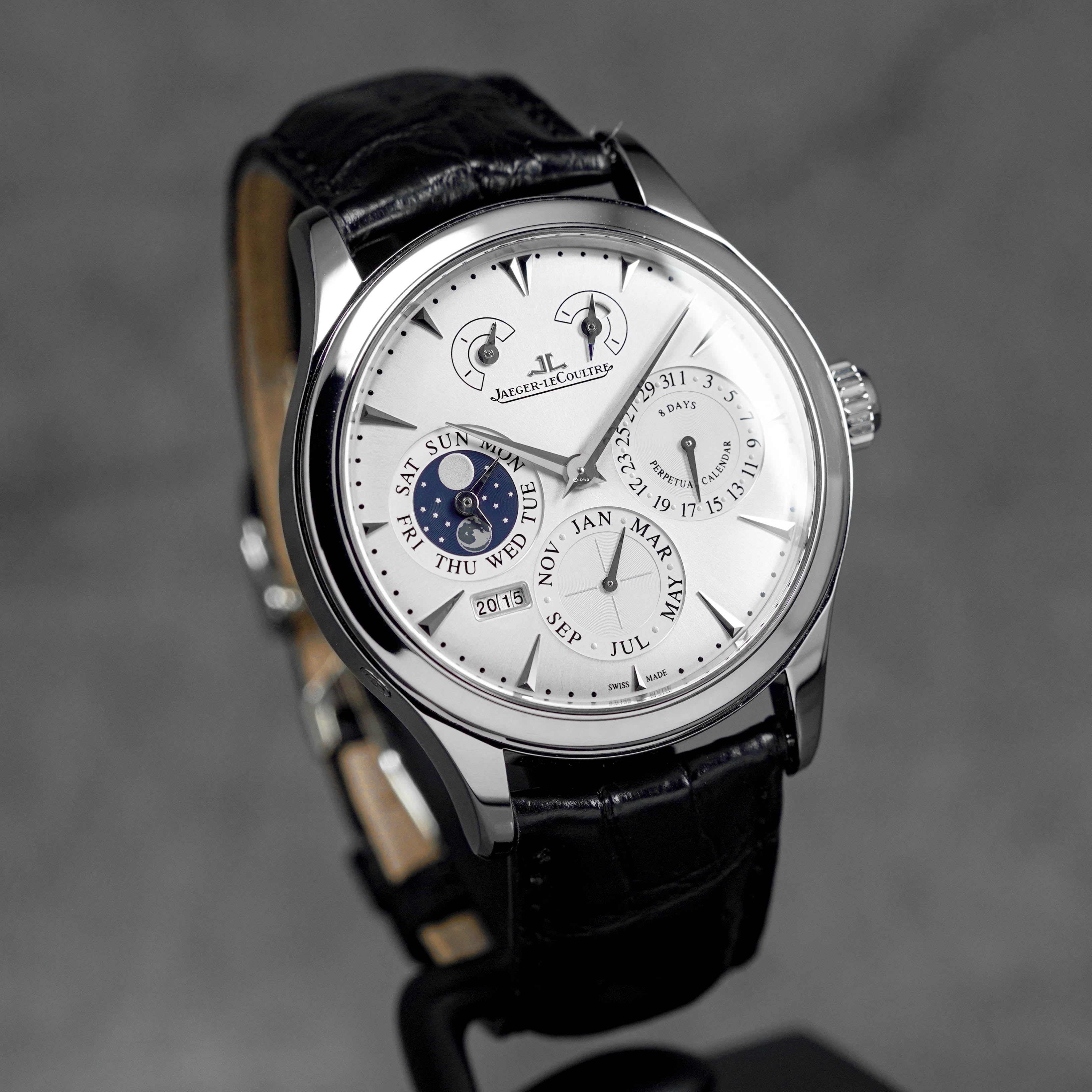 MASTER 8 DAYS PERPETUAL CALENDAR SILVER DIAL (WATCH ONLY)