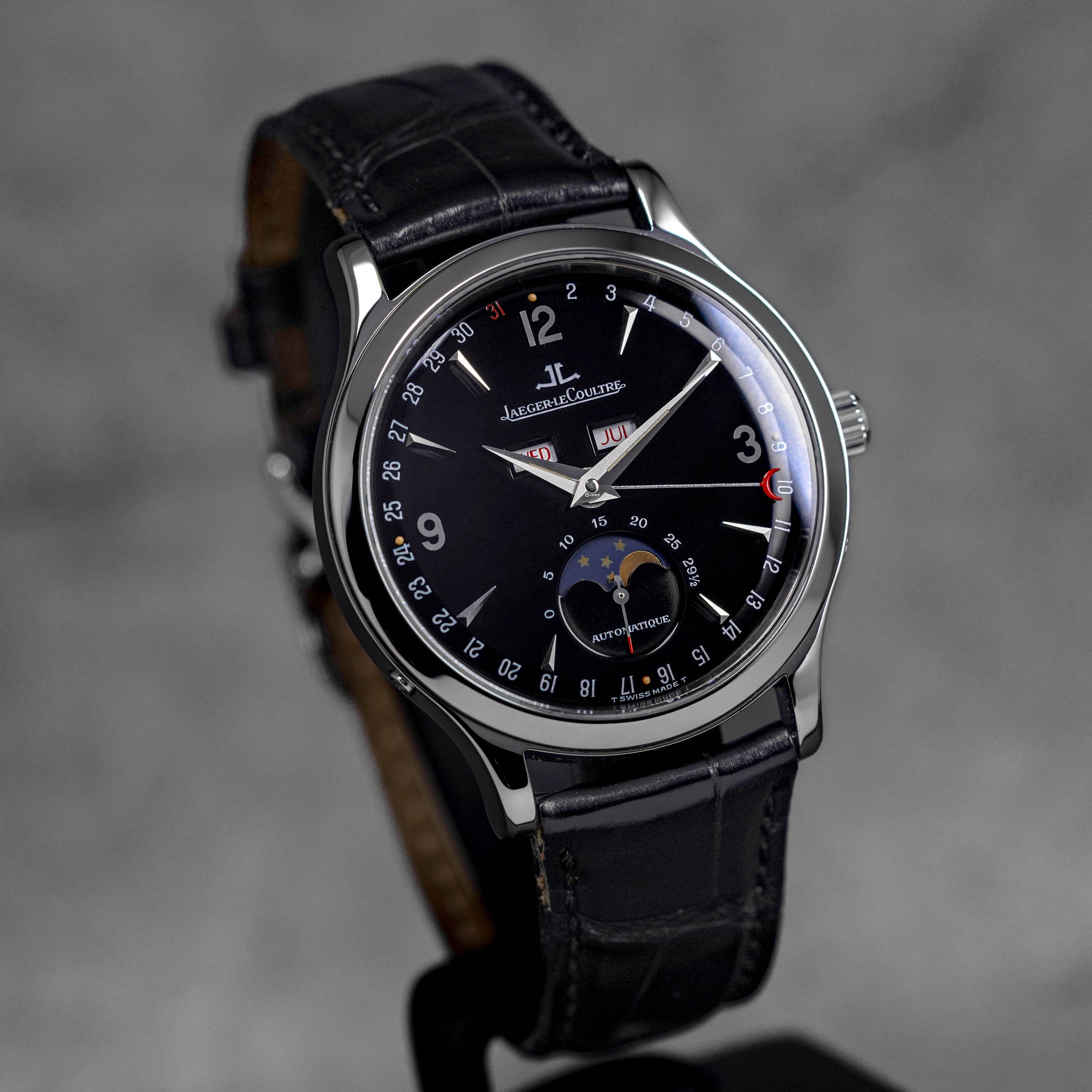 MASTER CONTROL CALENDAR MOONPHASE BLACK DIAL (WATCH ONLY)