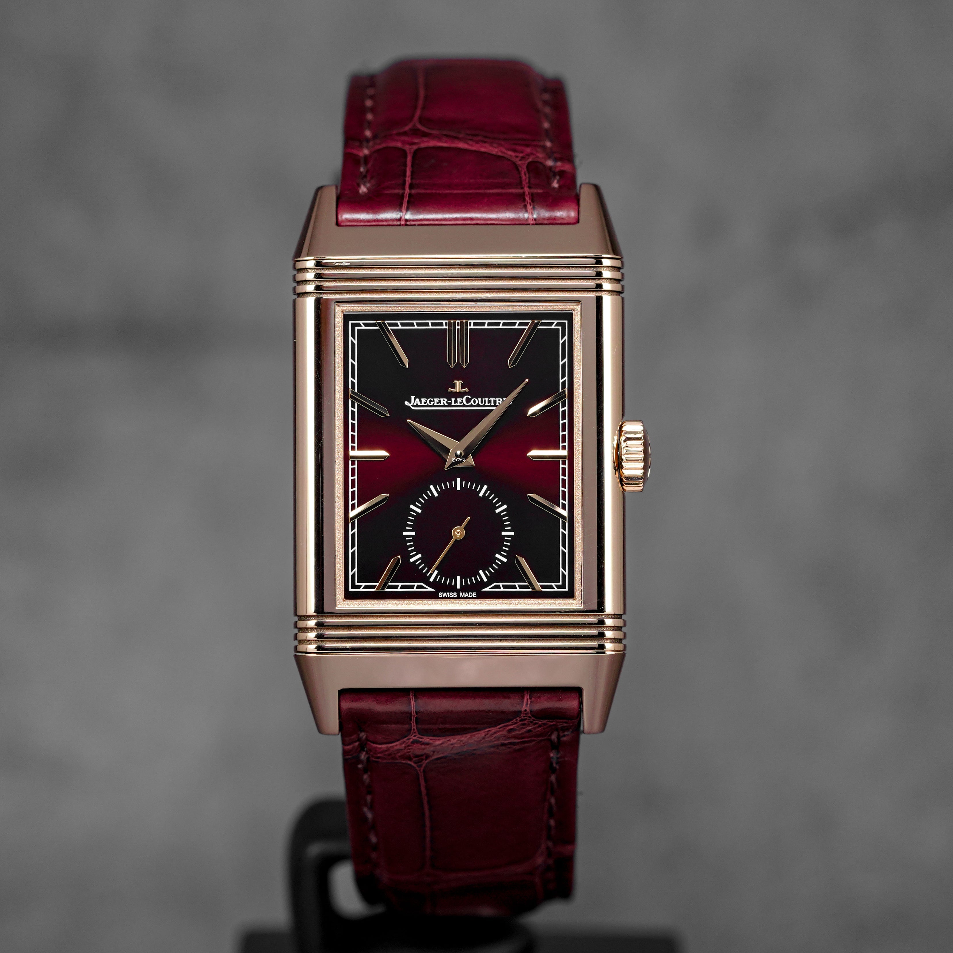 REVERSO TRIBUTE MONOFACE ROSEGOLD BURGUNDY (2023)