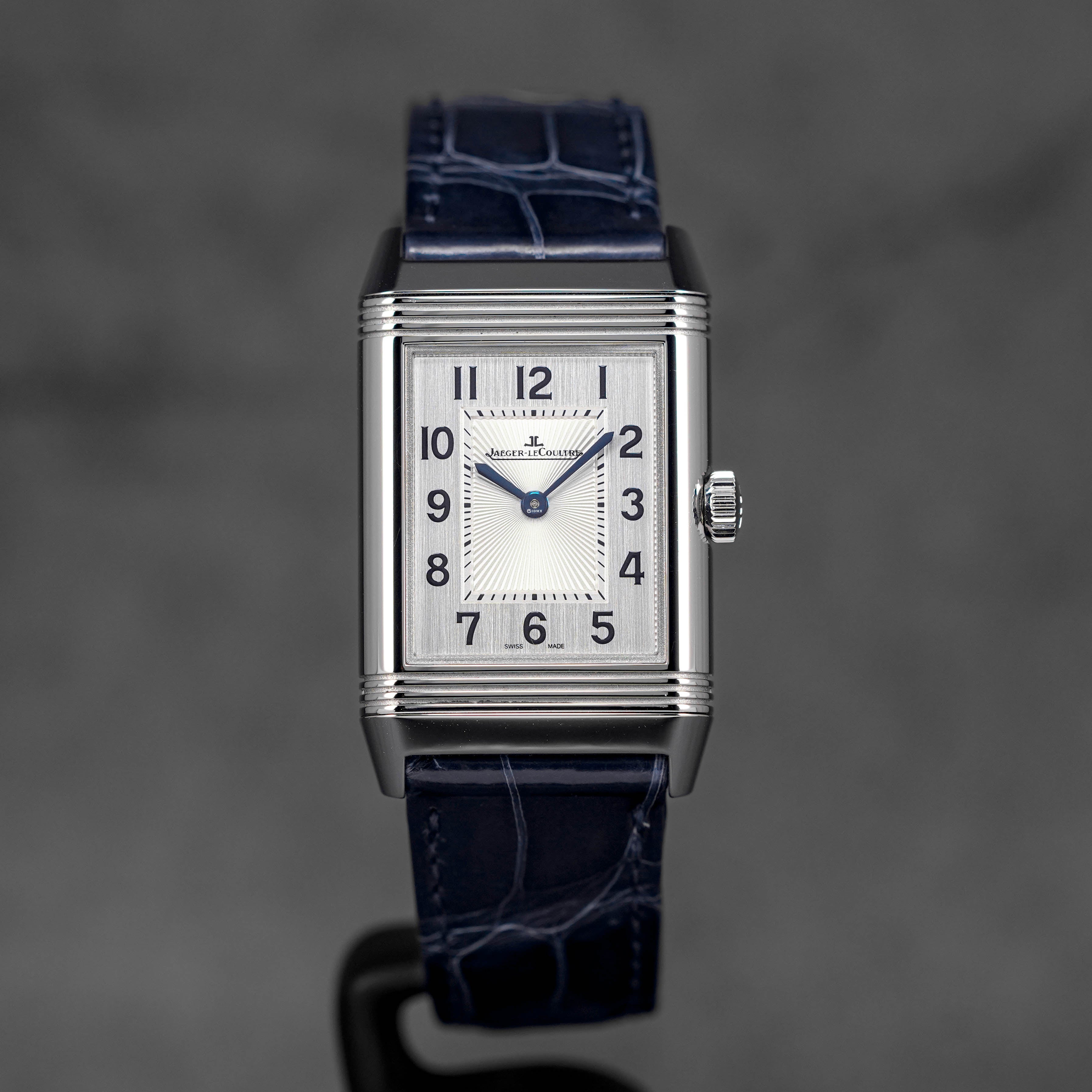 REVERSO CLASSIC DUETTO SILVER-BLACK DIAL LEATHER STRAP (2022)