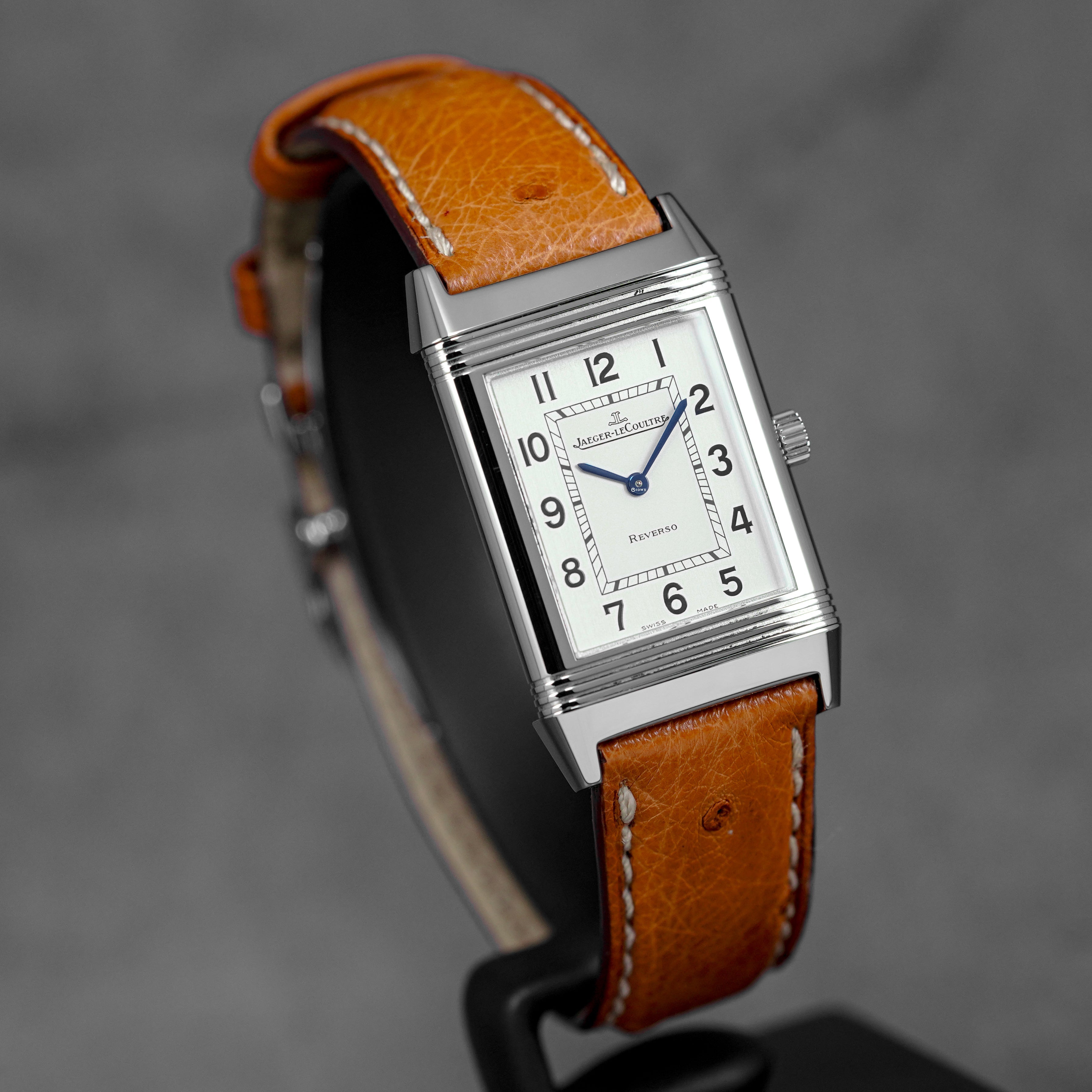 REVERSO CLASSIQUE OSTRICH MONOFACE SILVER DIAL (2013)