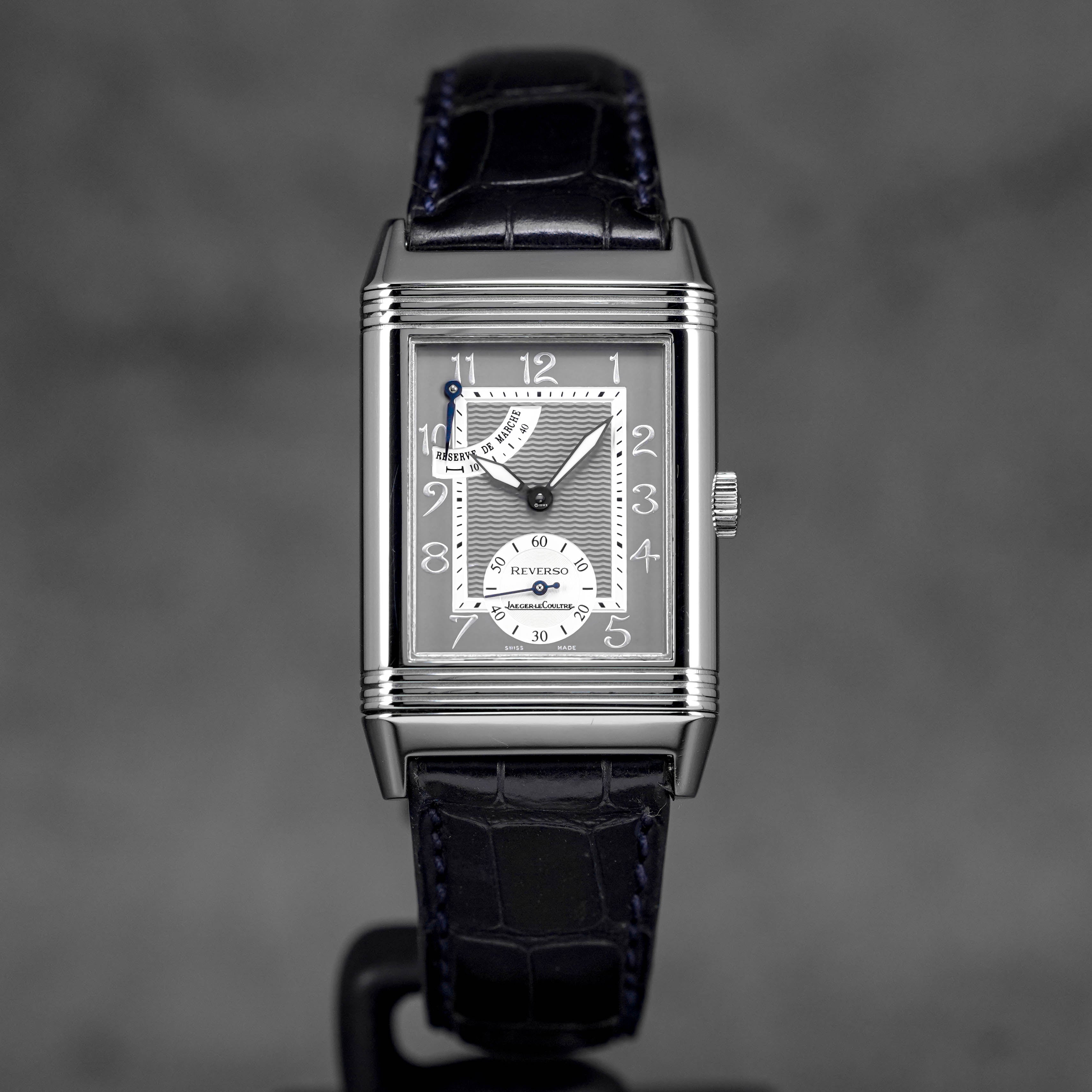 REVERSO RESERVE DE MARCHE PLATINUM GREY DIAL (WATCH ONLY)