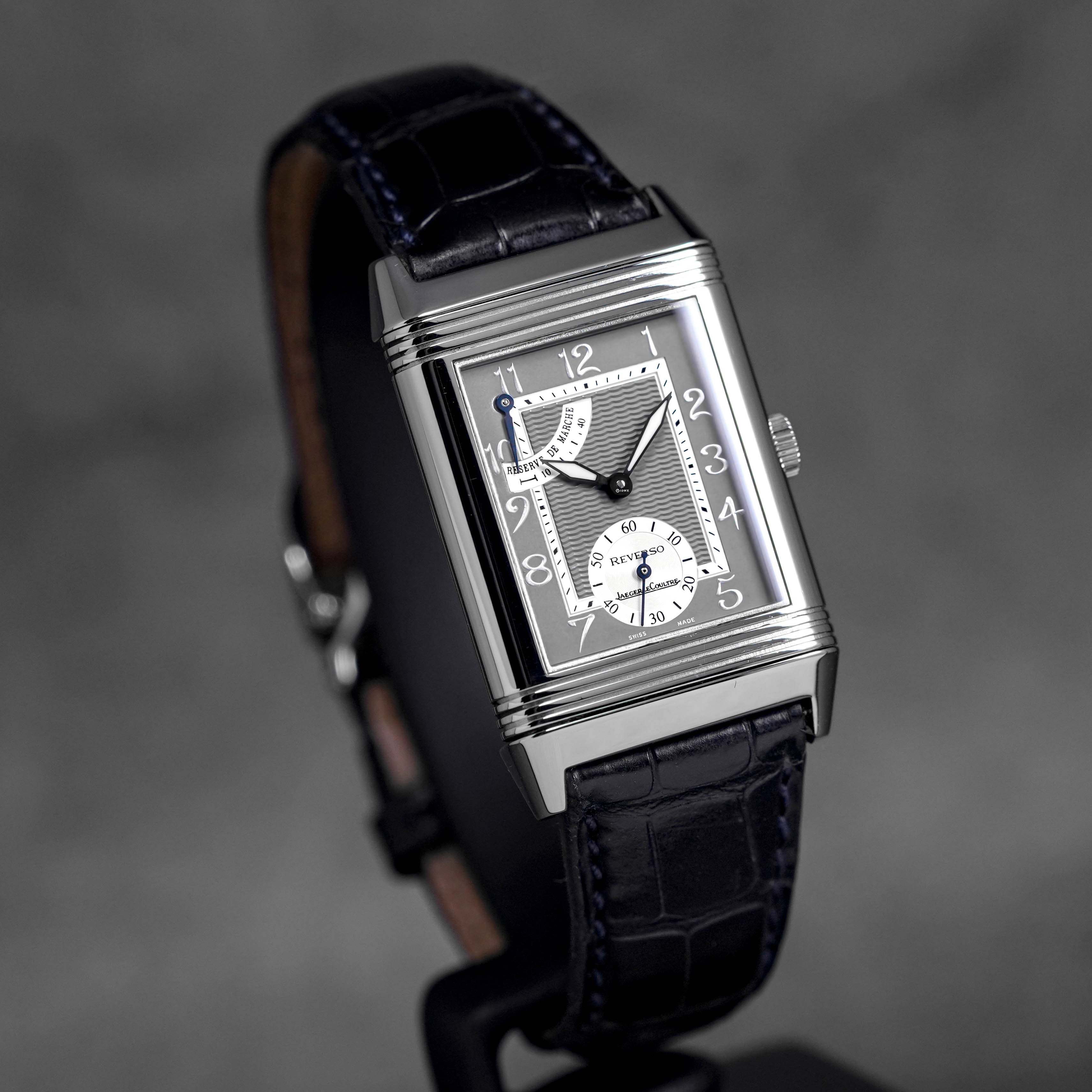REVERSO RESERVE DE MARCHE PLATINUM GREY DIAL (WATCH ONLY)