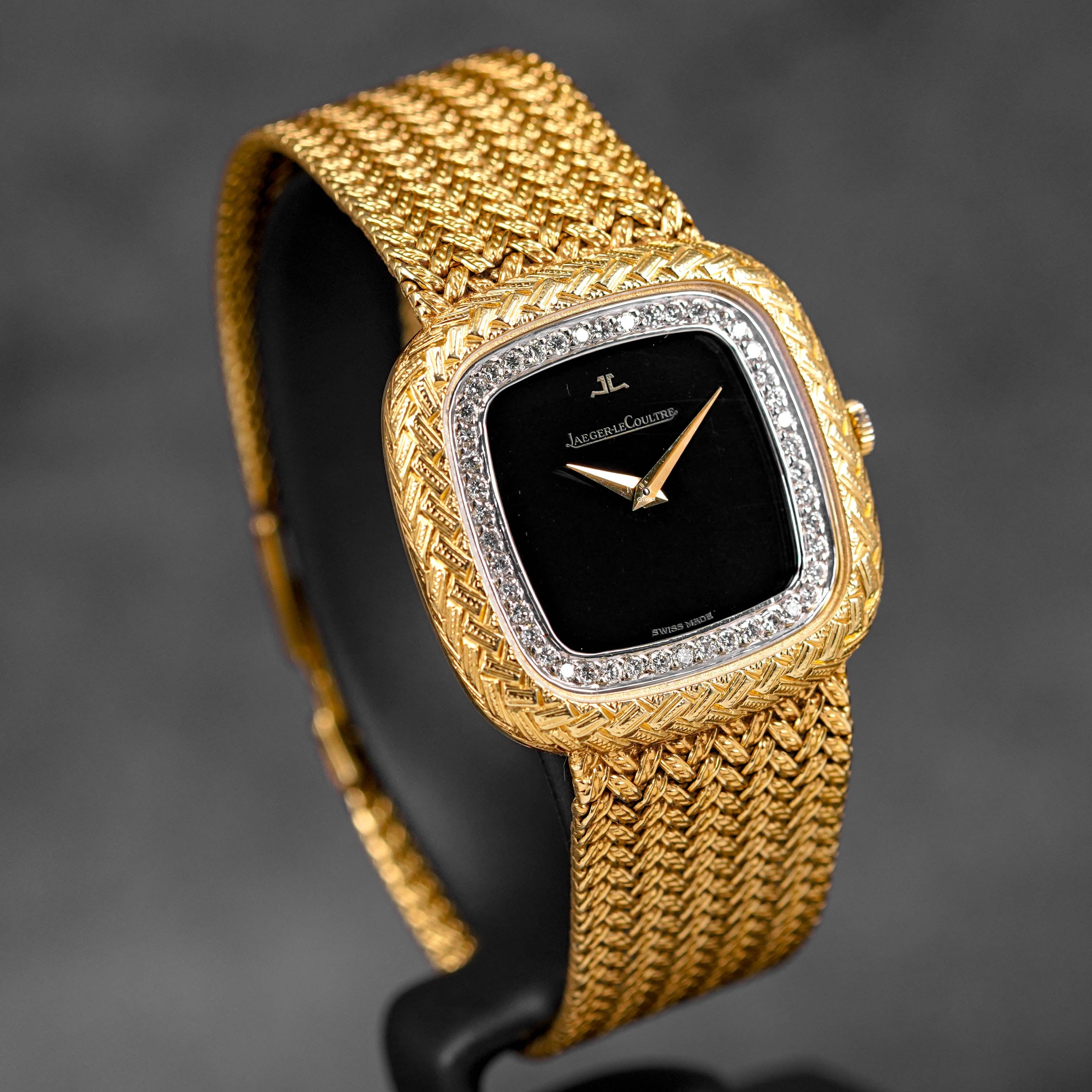 YELLOWGOLD BLACK DIAL DIAMOND BEZEL (WATCH ONLY)