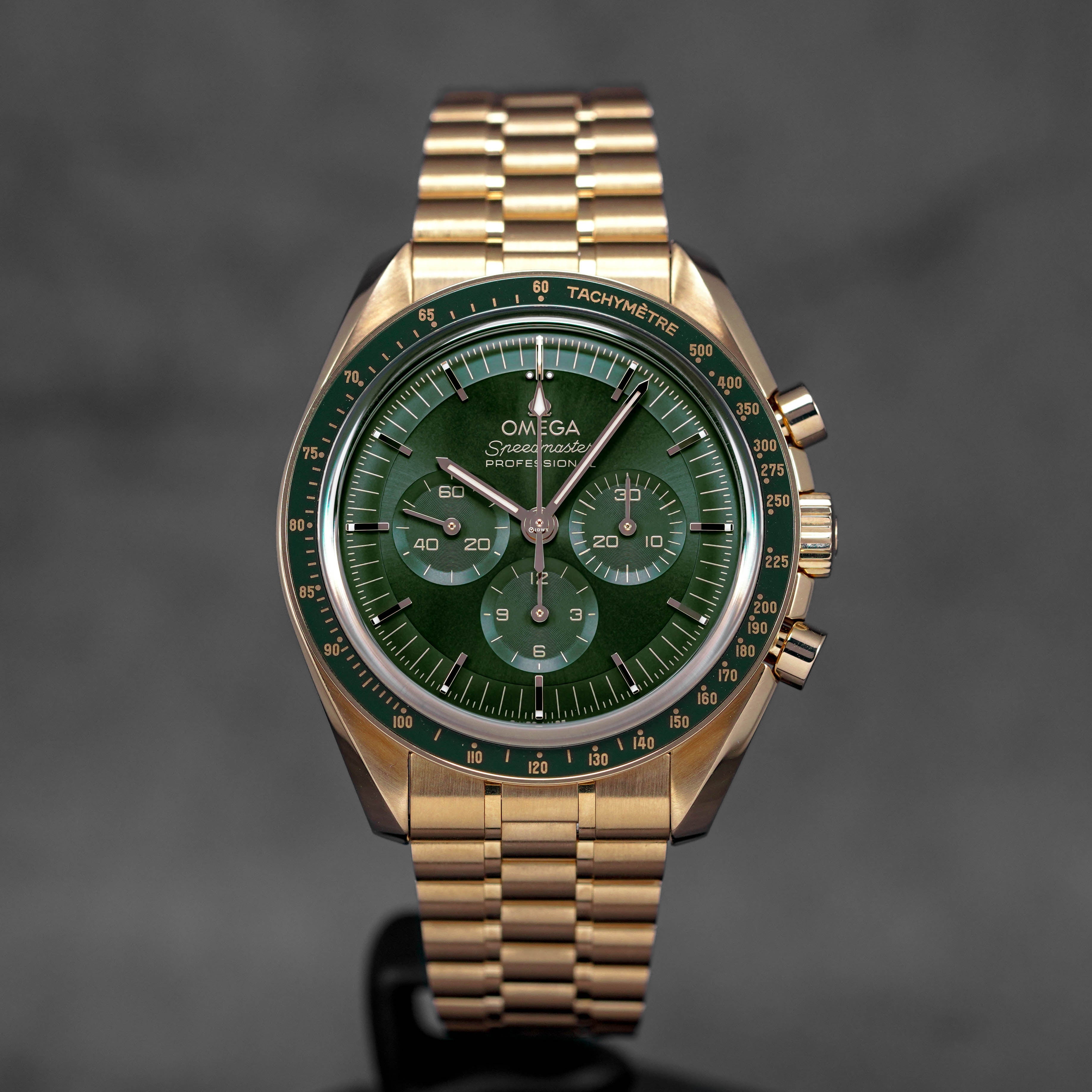 Green Dial Gold Omega Moon Watch Omega Speedmaster Moonwatch