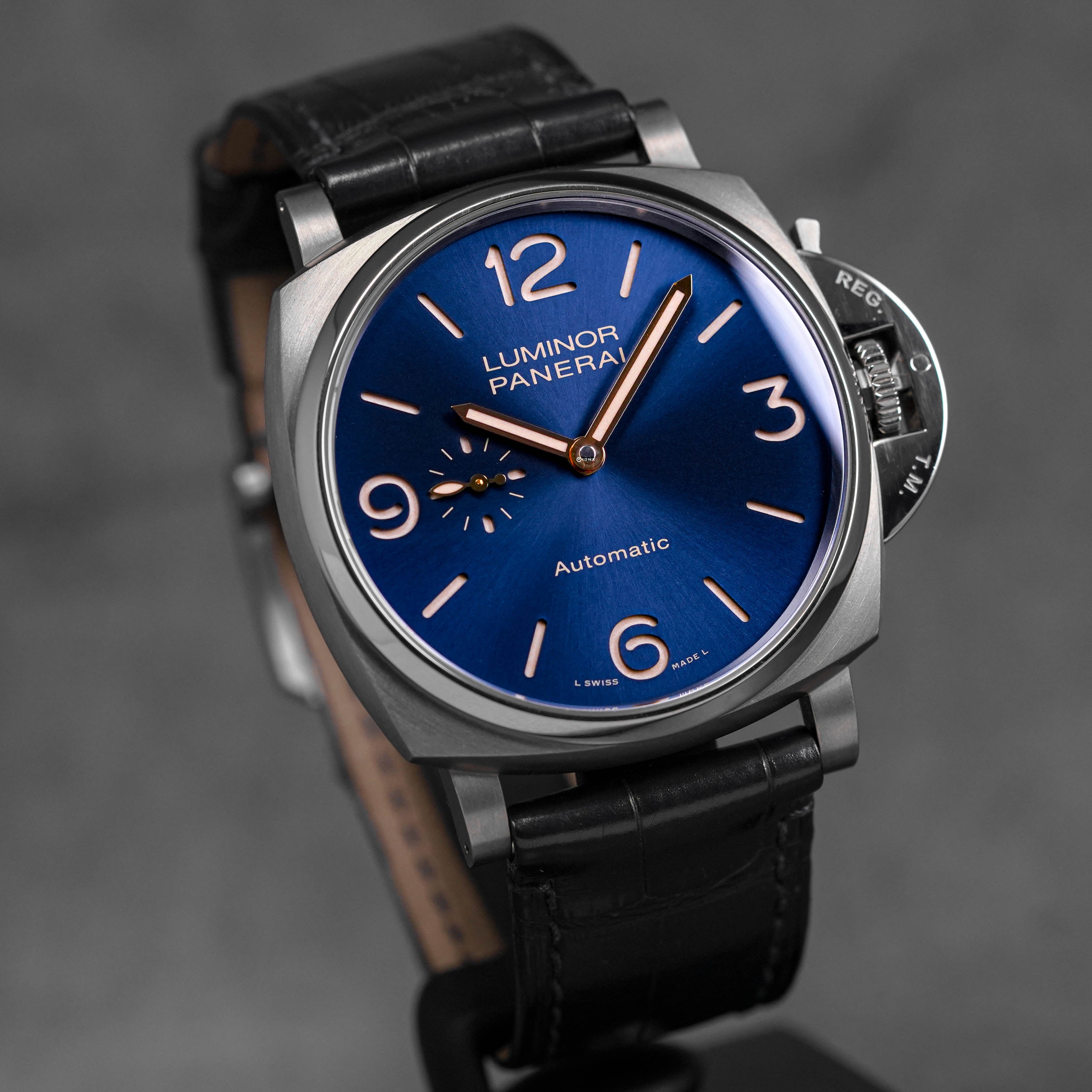 LUMINOR DUE 45MM TITANIUM BLUE DIAL PAM 729 (2017)