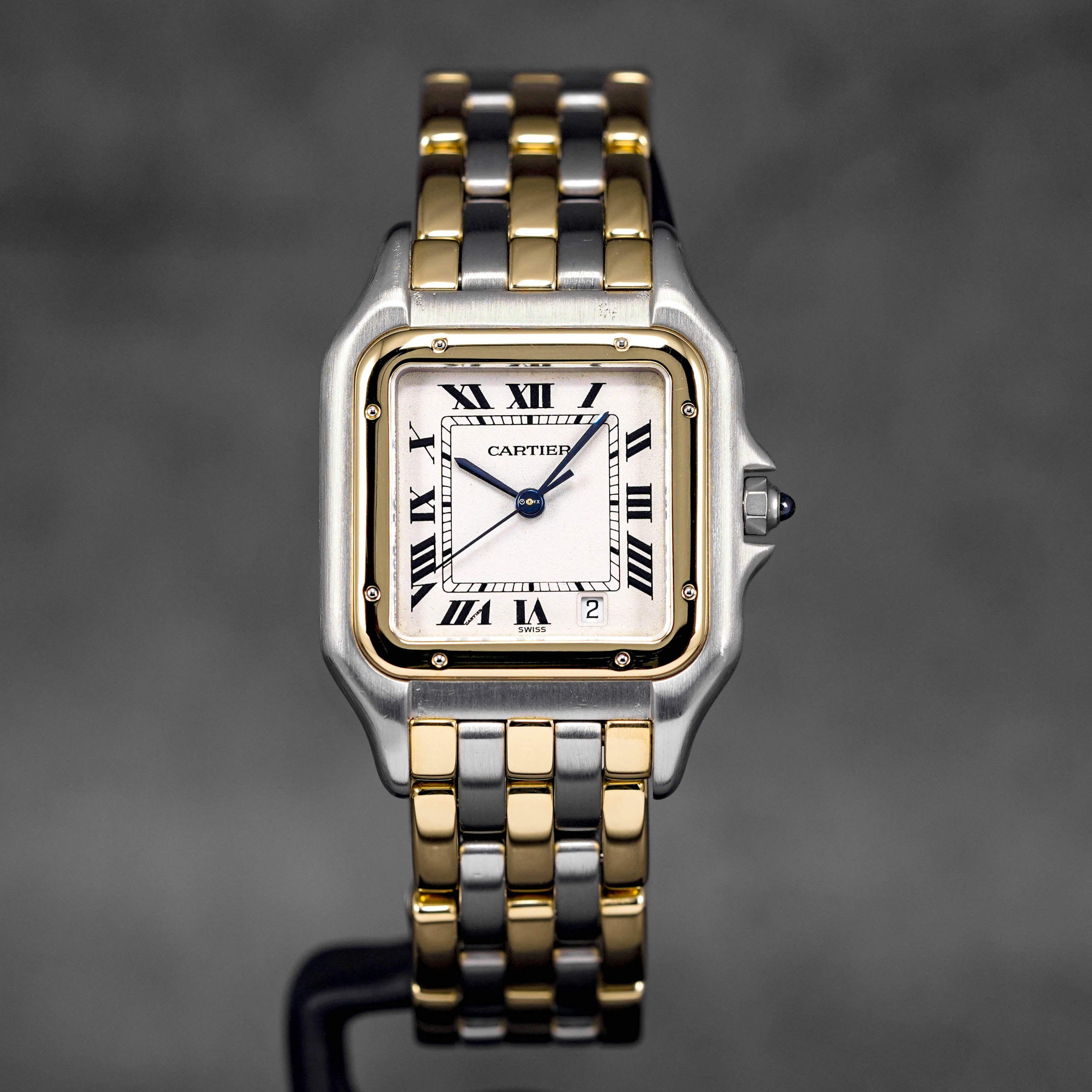 PANTHERE TWOTONE YELLOWGOLD M SILVER DIAL QUARTZ (UNDATED)