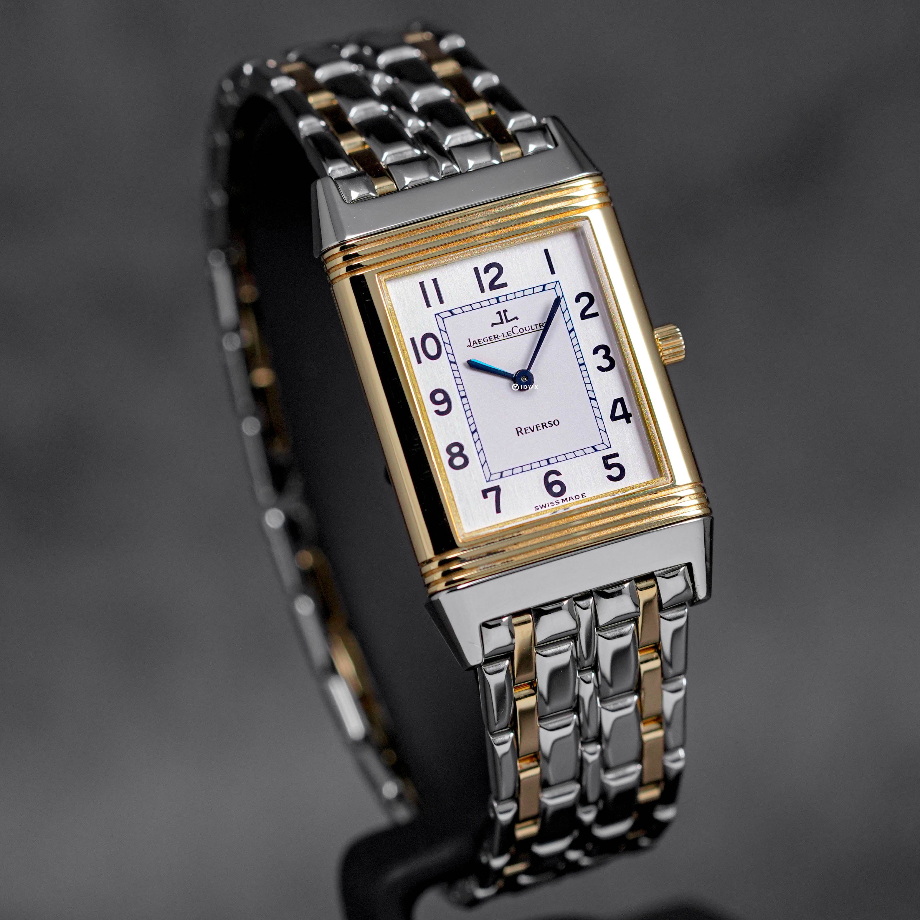 REVERSO CLASSIC TWOTONE YELLOWGOLD SILVER DIAL (WATCH ONLY)