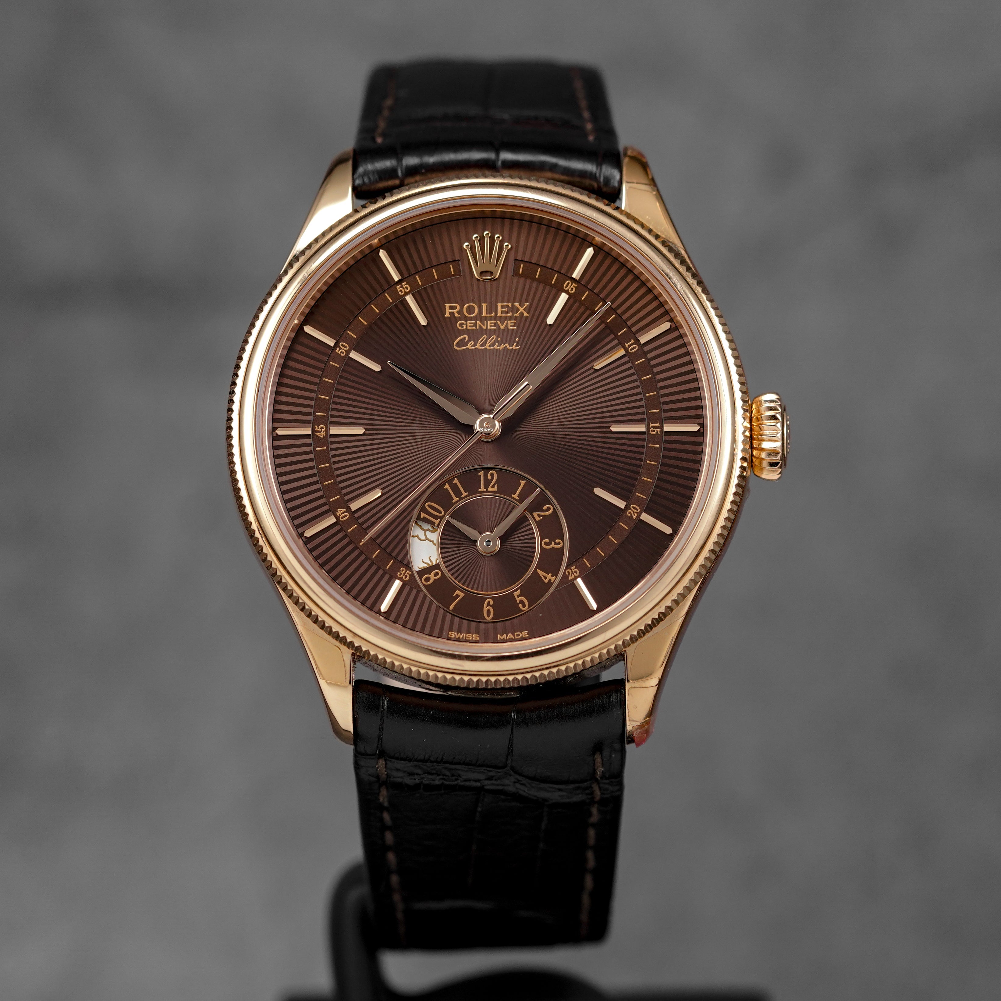 CELLINI DUAL TIME ROSEGOLD CHOCO DIAL (2018) - Main Image