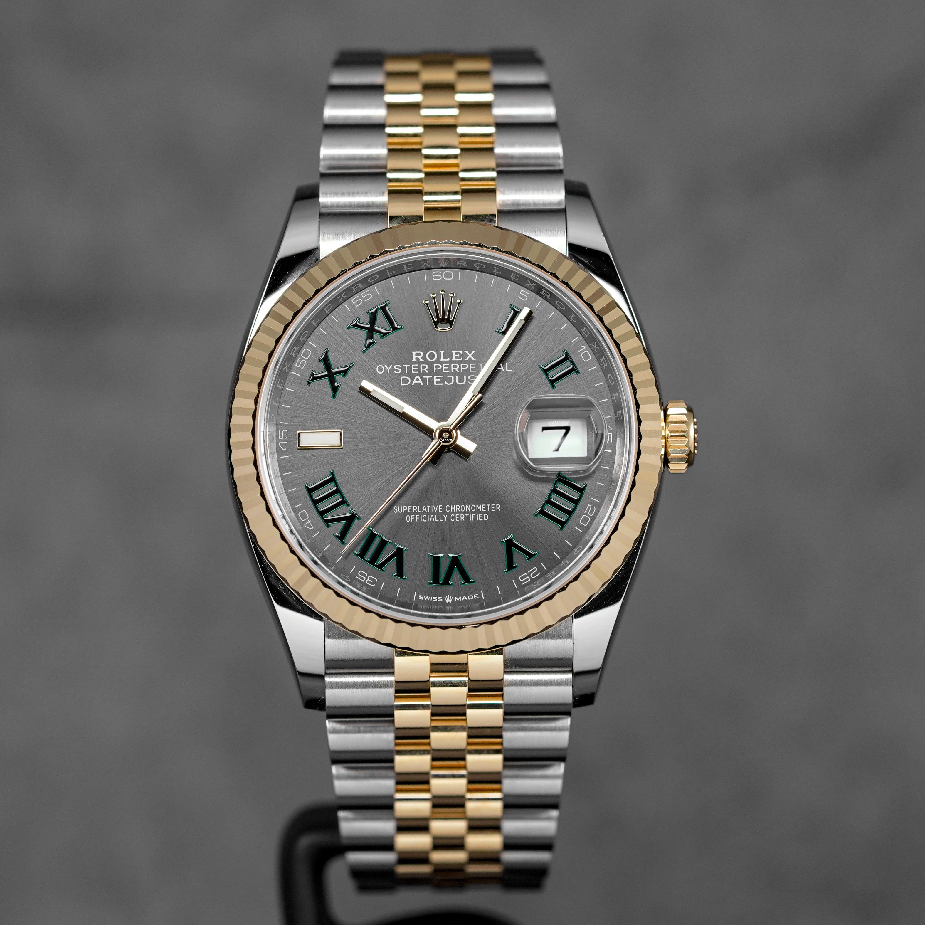DATEJUST 36MM TWOTONE YELLOWGOLD WIMBLEDON DIAL (2024)