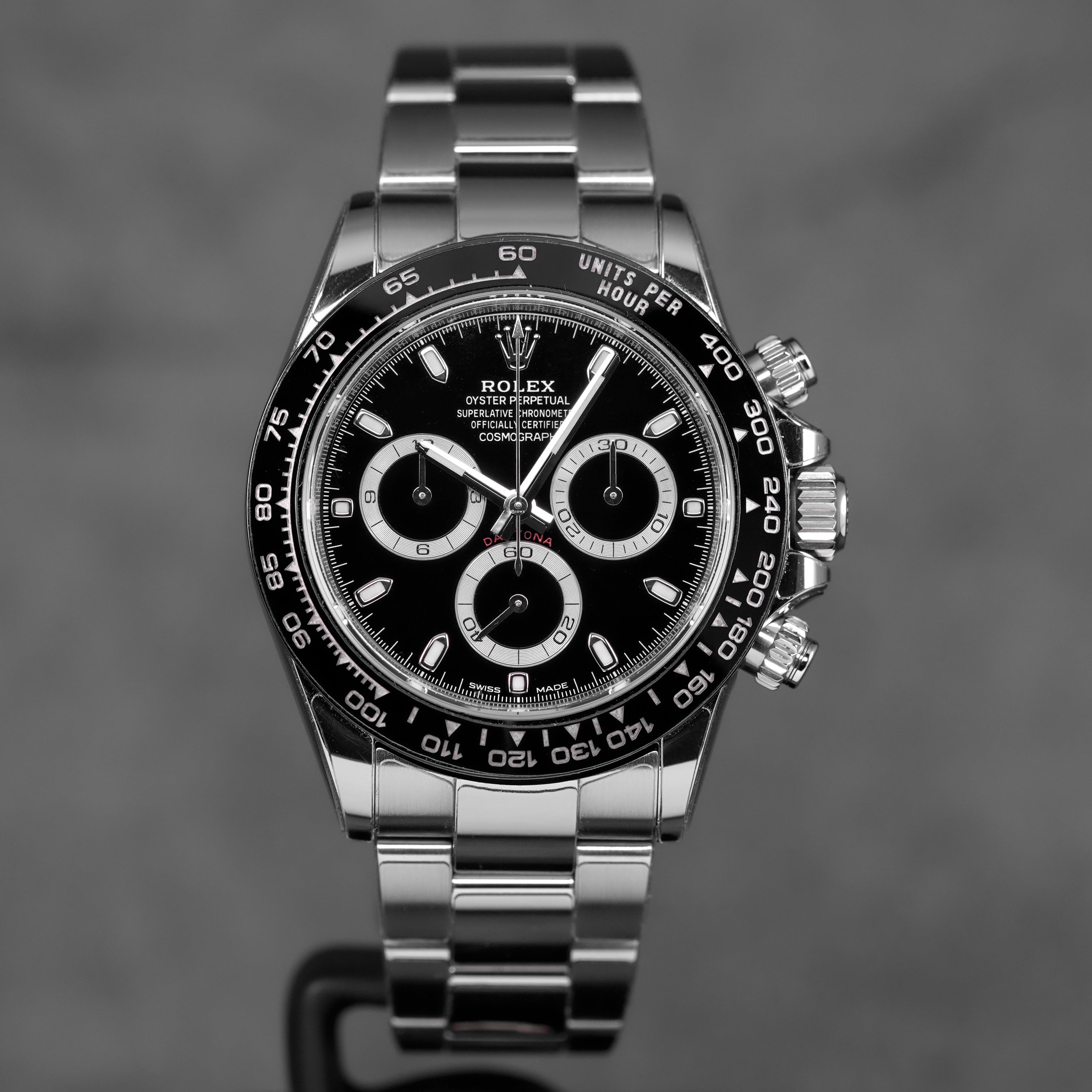 DAYTONA STEEL BLACK DIAL CERAMIC BEZEL (2023)