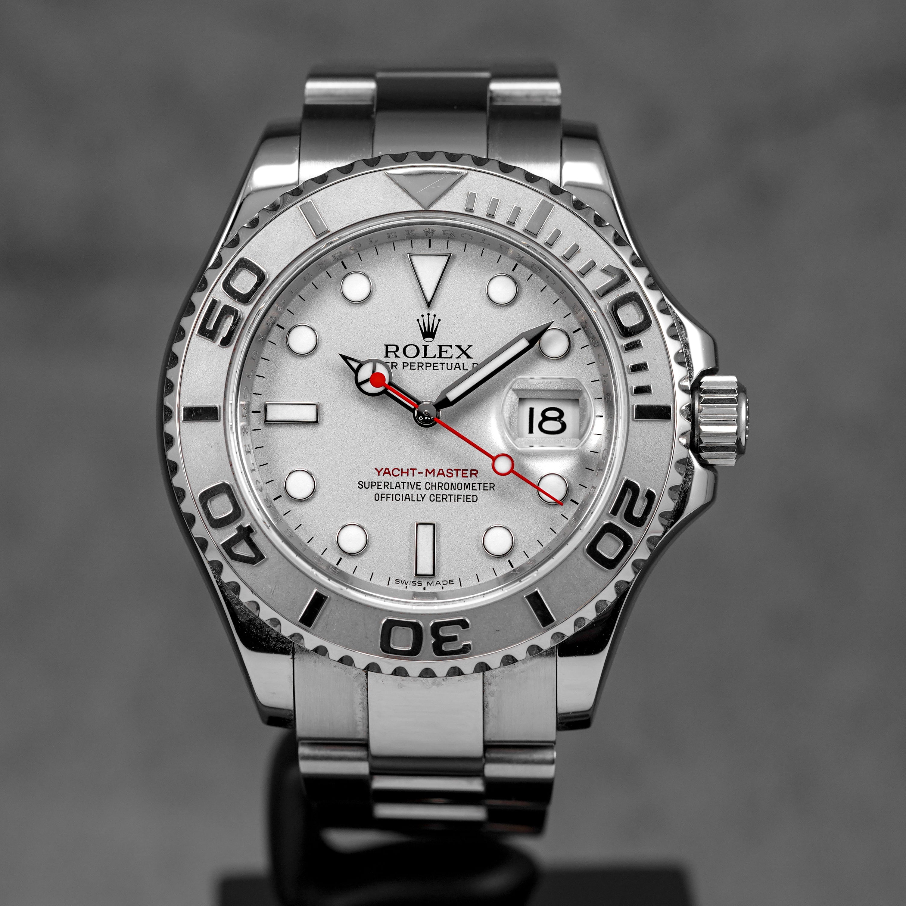 YACHT-MASTER 40MM 16622 SILVER DIAL PLATINUM BEZEL (2010)