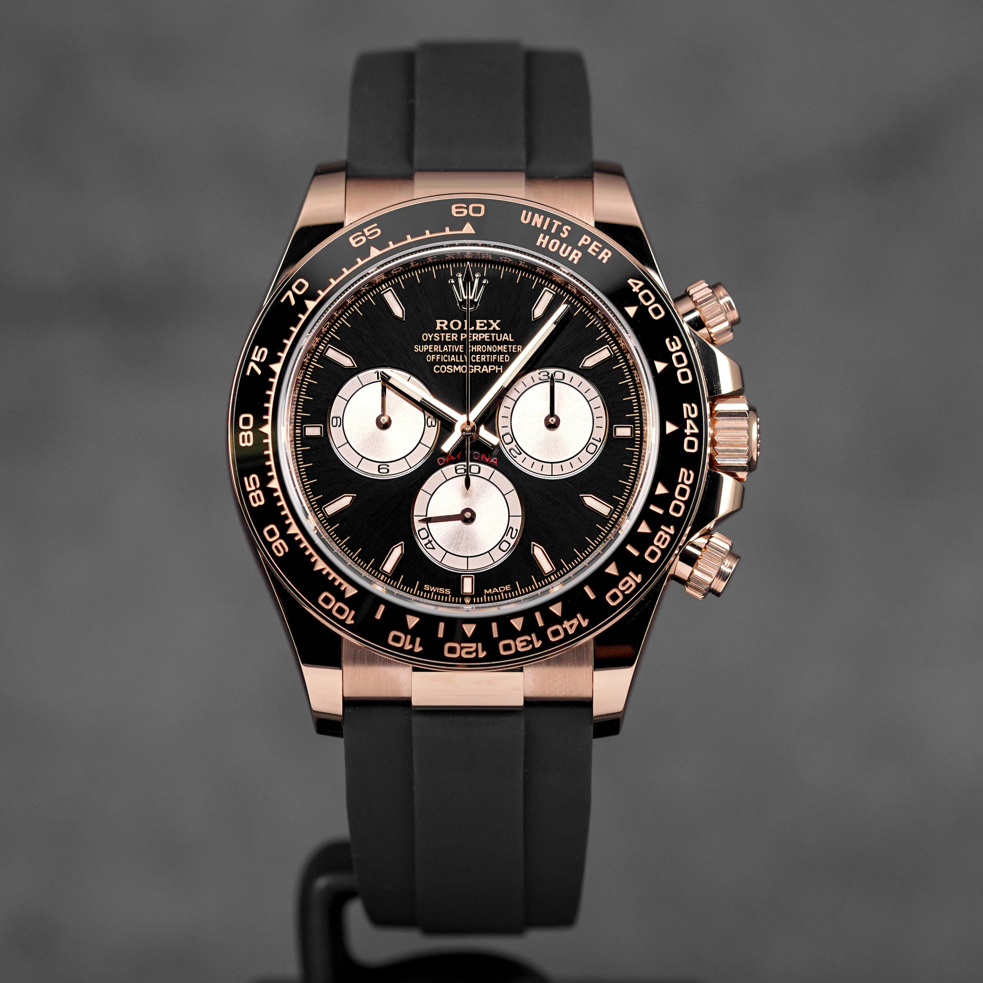 DAYTONA OYSTERFLEX ROSEGOLD BLACK DIAL RING BEZEL (2025)