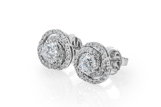 CLAIRE STUD EARRINGS TOTAL 0.7CT ROUND CUT LAB DIAMOND