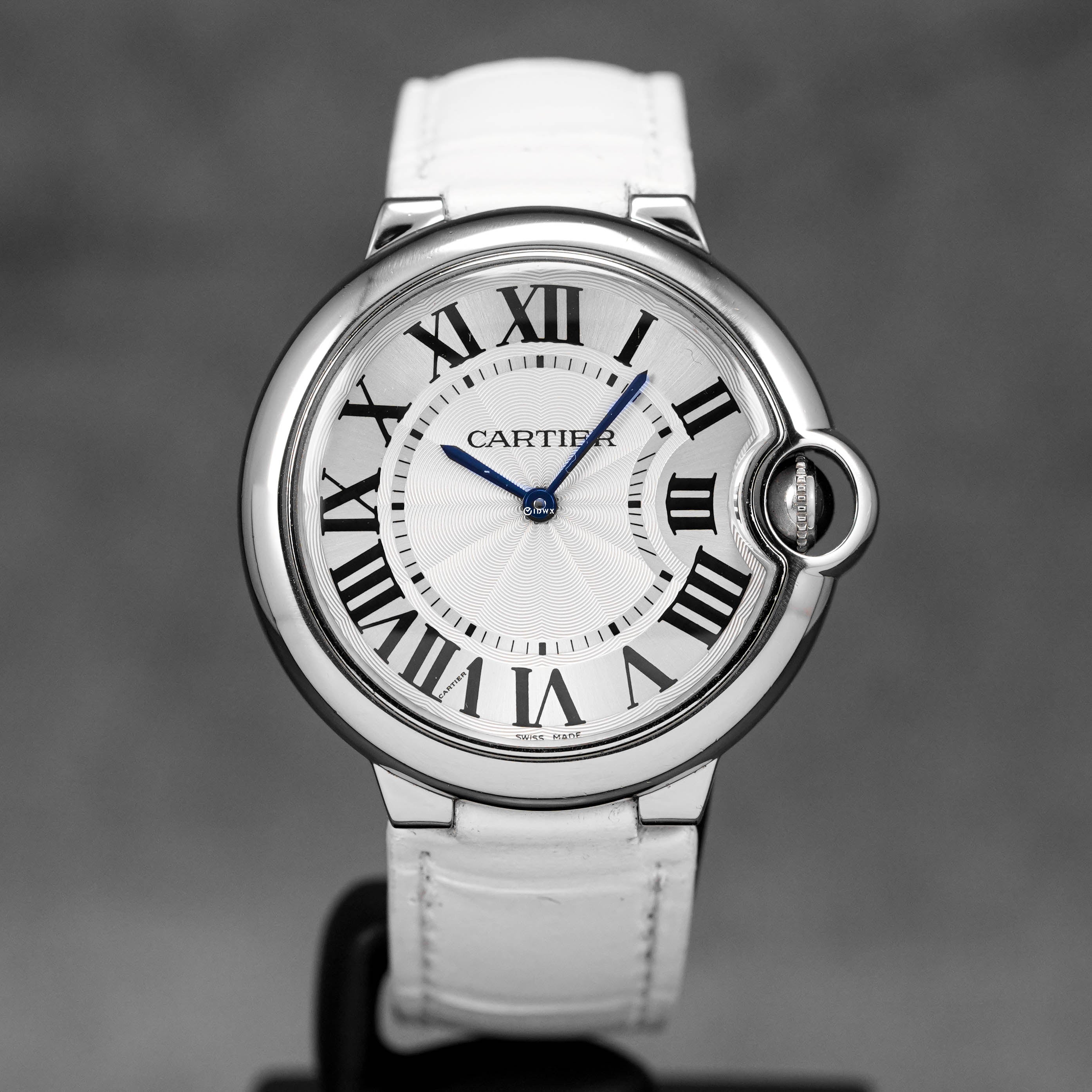 BALLON BLEU 33MM SILVER DIAL LEATHER STRAP (WATCH & BOX)