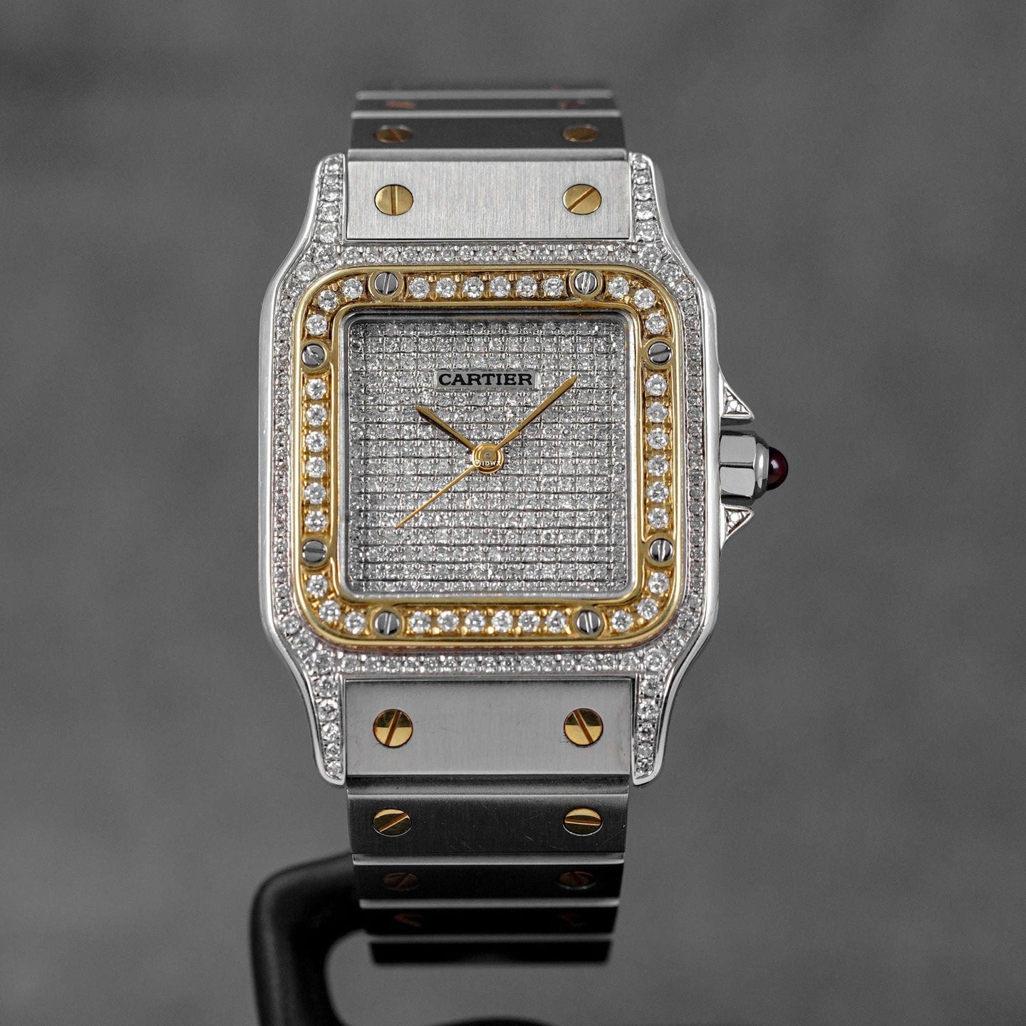 SANTOS AC 23.80 TWOTONE YELLOWGOLD CUSTOM DIAMOND-SET (WATCH ONLY)