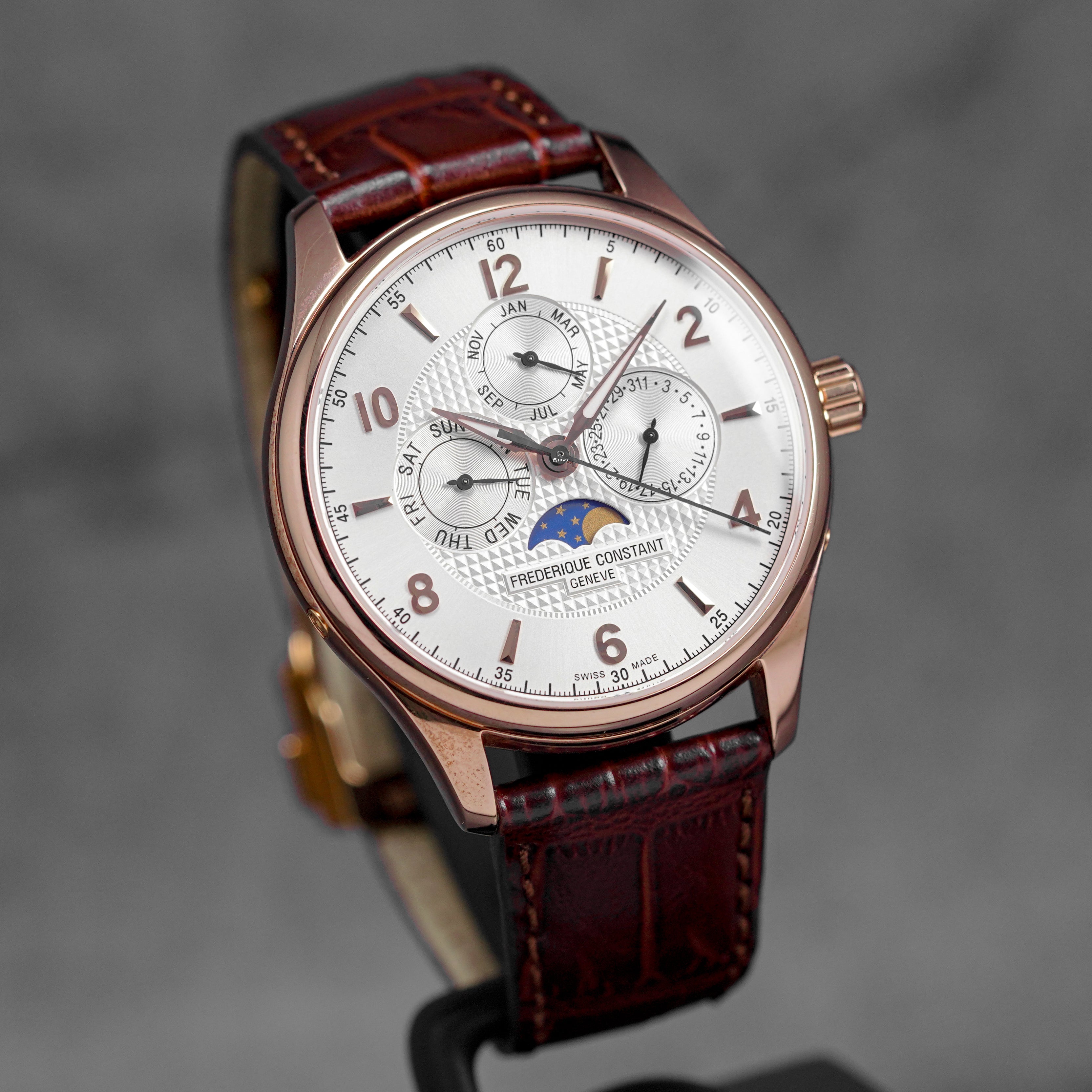RUNABOUT MOONPHASE CALENDAR STEEL ROSEGOLD-PLATED LIMITED EDITION (2016)