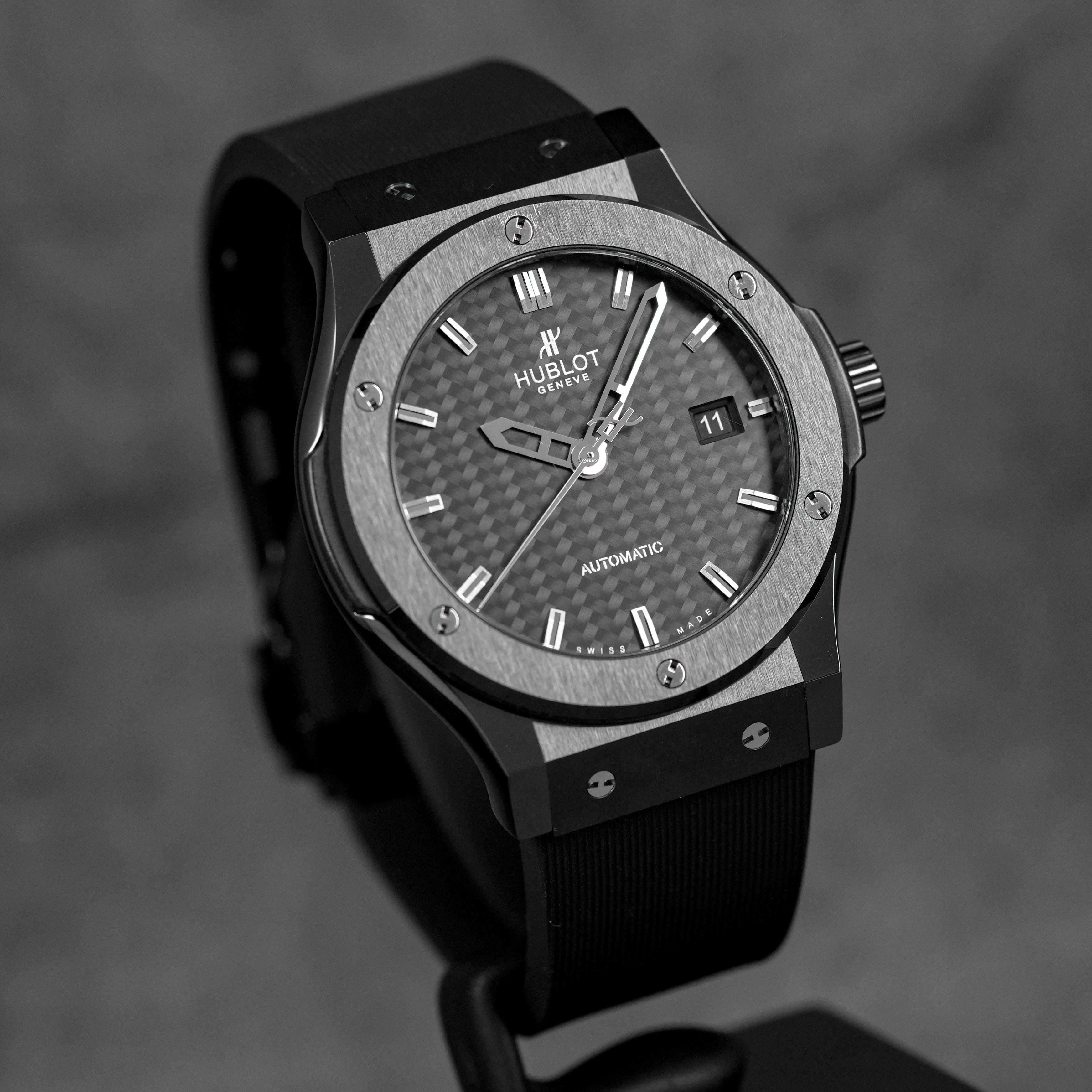 CLASSIC FUSION 42MM BLACK MAGIC CERAMIC CARBON FIBER DIAL (WATCH ONLY)