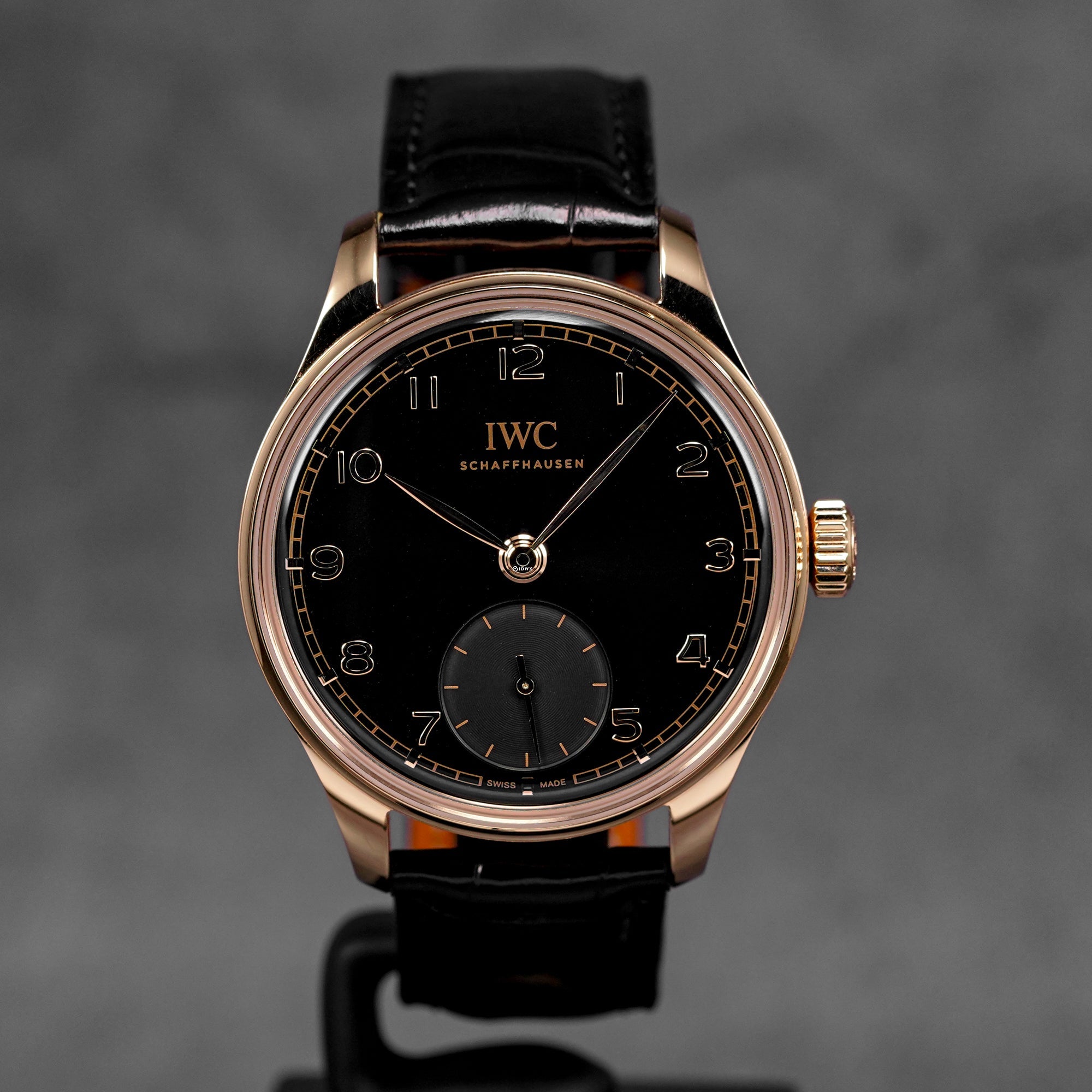 PORTUGIESER 40MM ROSEGOLD SMALL SECONDS BLACK DIAL (2024)