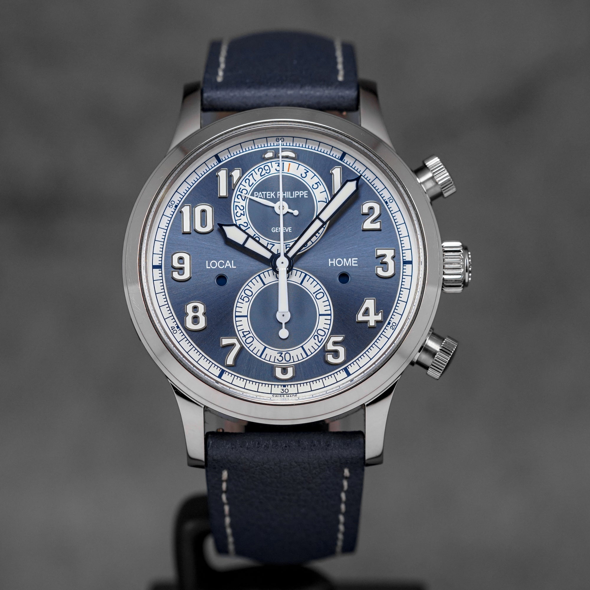 CALATRAVA PILOT TRAVEL TIME 5924G WHITEGOLD BLUE-GRAY DIAL (2023)