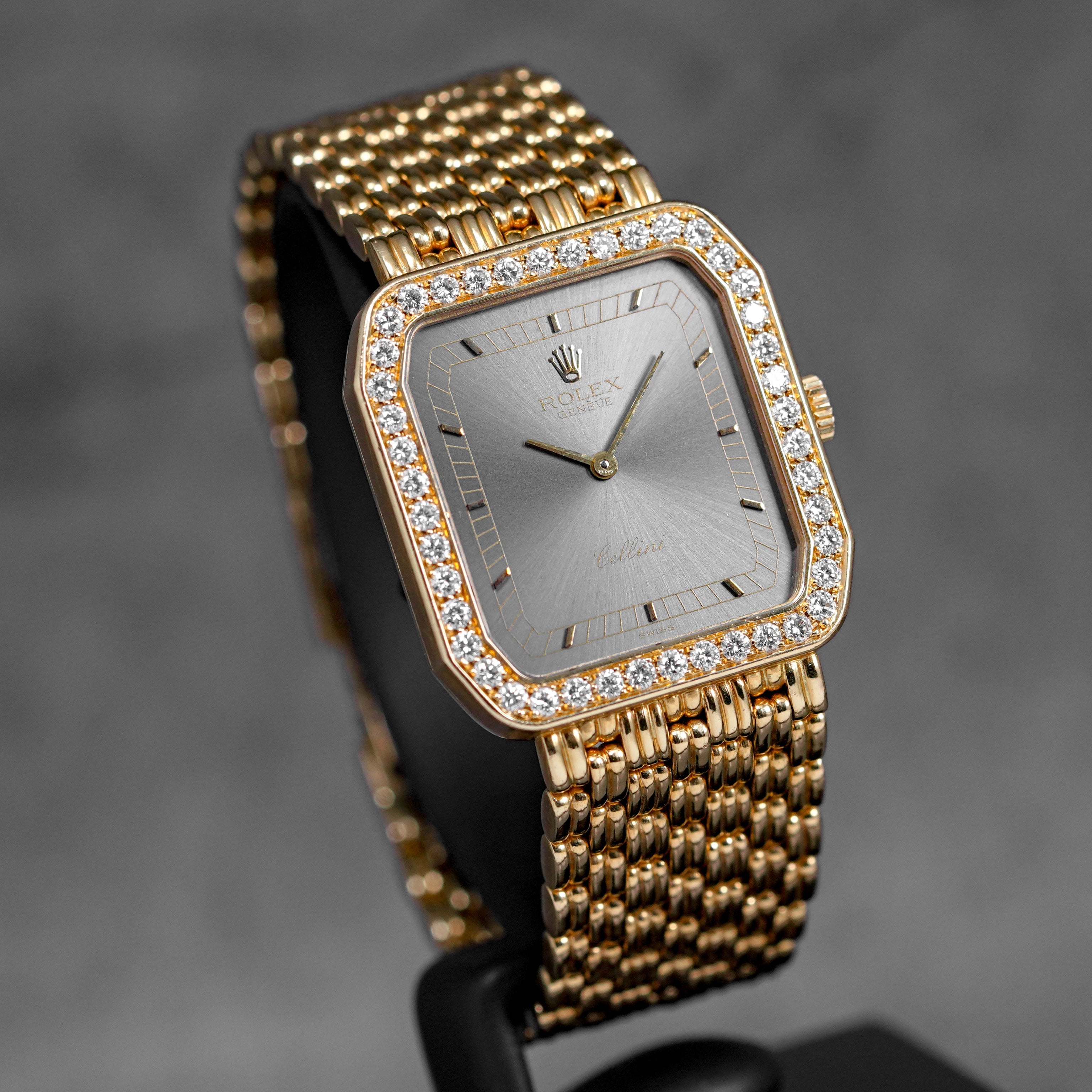 CELLINI YELLOWGOLD RHODIUM DIAL DIAMOND-SET BEZEL (WATCH ONLY)