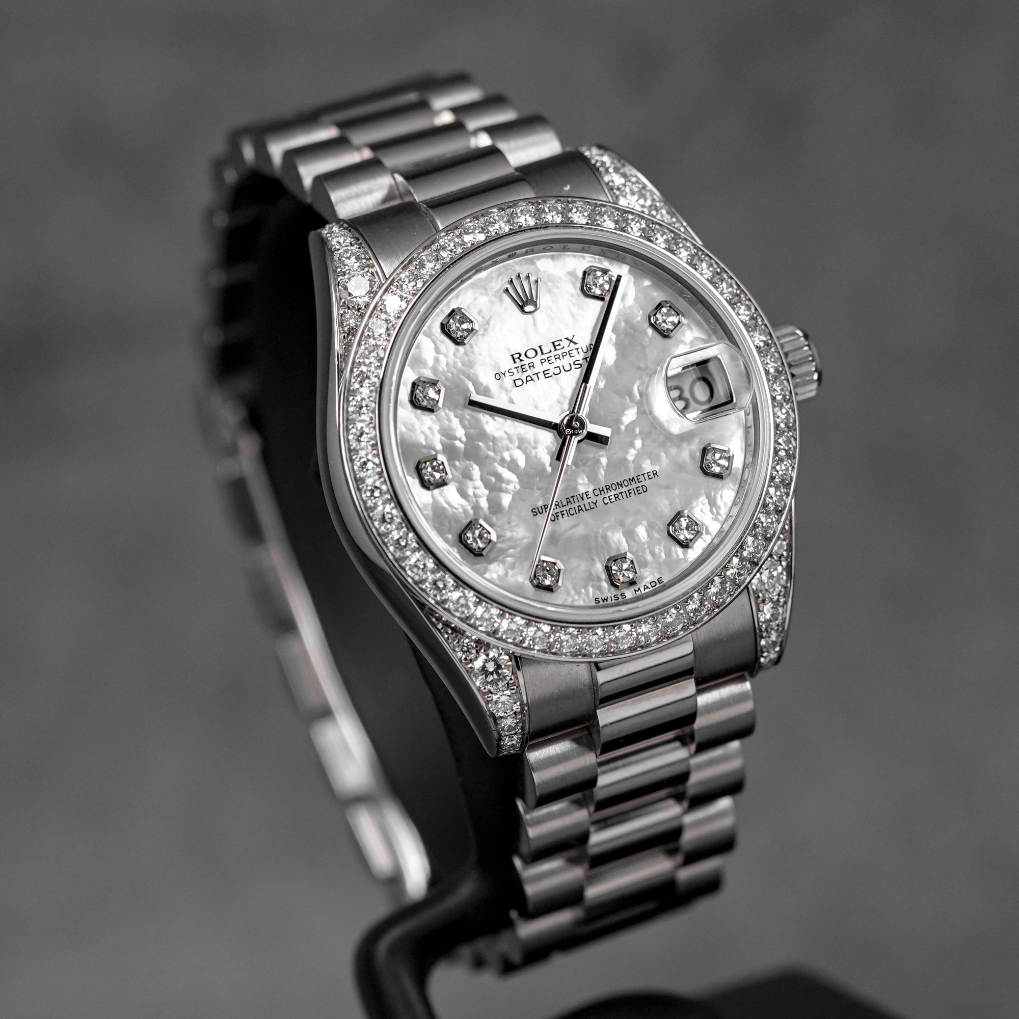 DATEJUST 31MM WHITEGOLD MOP DIAMOND DIAL DIAMOND BEZEL (2018)