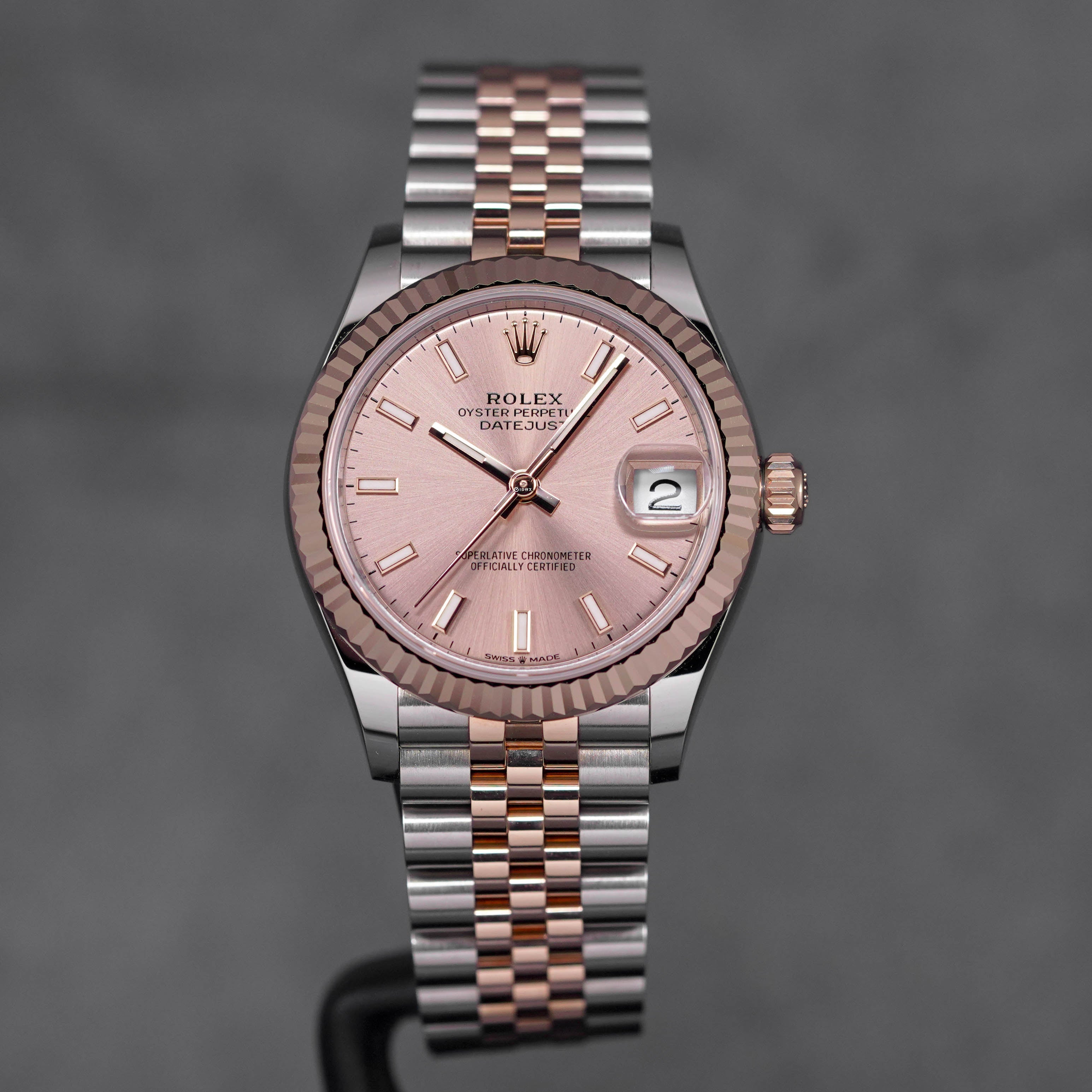 DATEJUST 31MM TWOTONE ROSEGOLD PINK DIAL (2024)