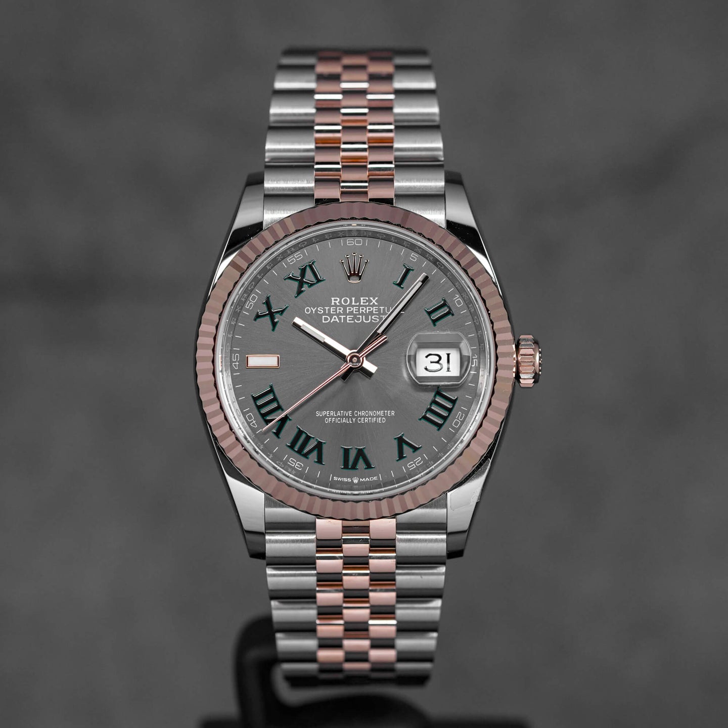 DATEJUST 36MM TWOTONE ROSEGOLD WIMBLEDON DIAL (2026)
