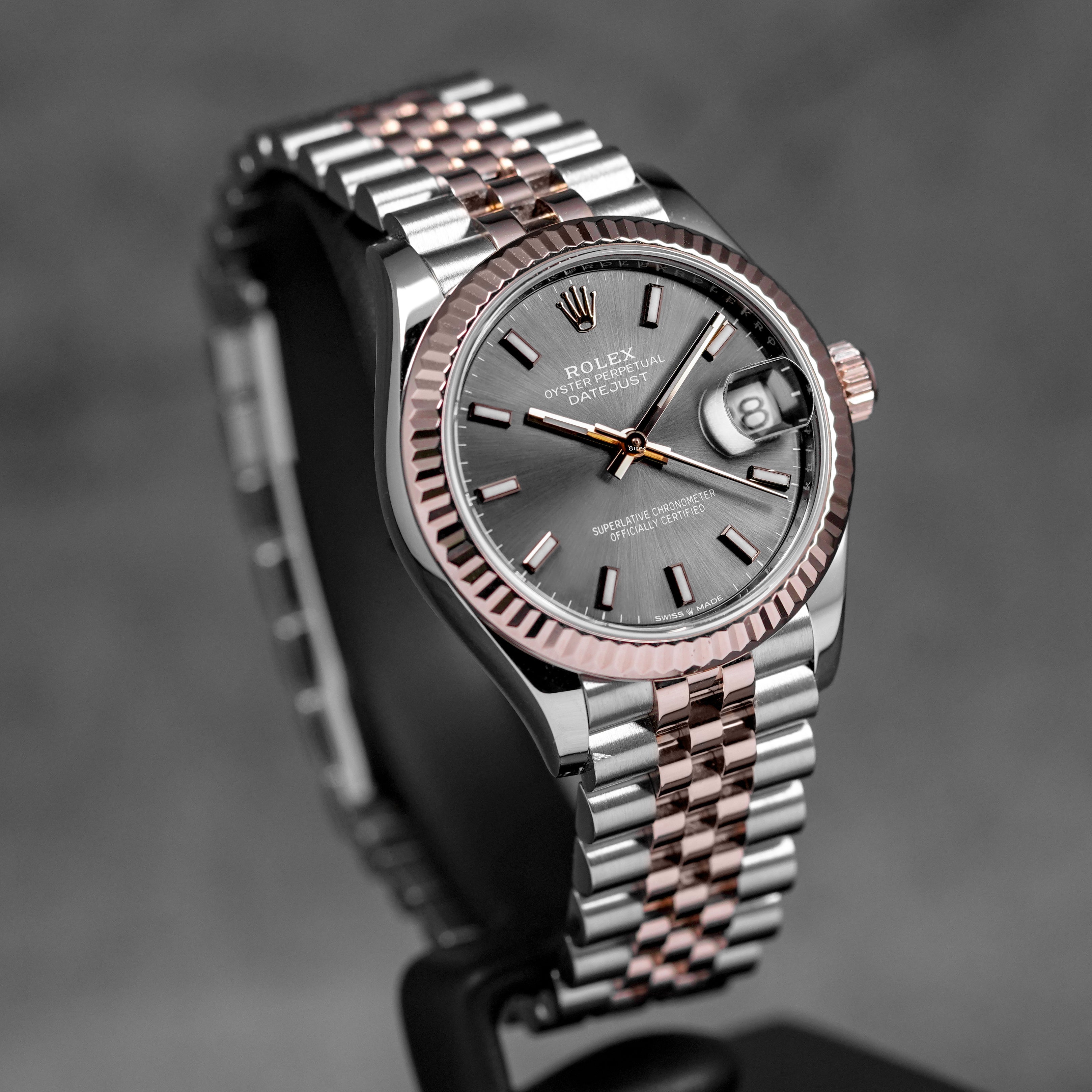 DATEJUST 31MM TWOTONE ROSEGOLD RHODIUM DIAL (2021)