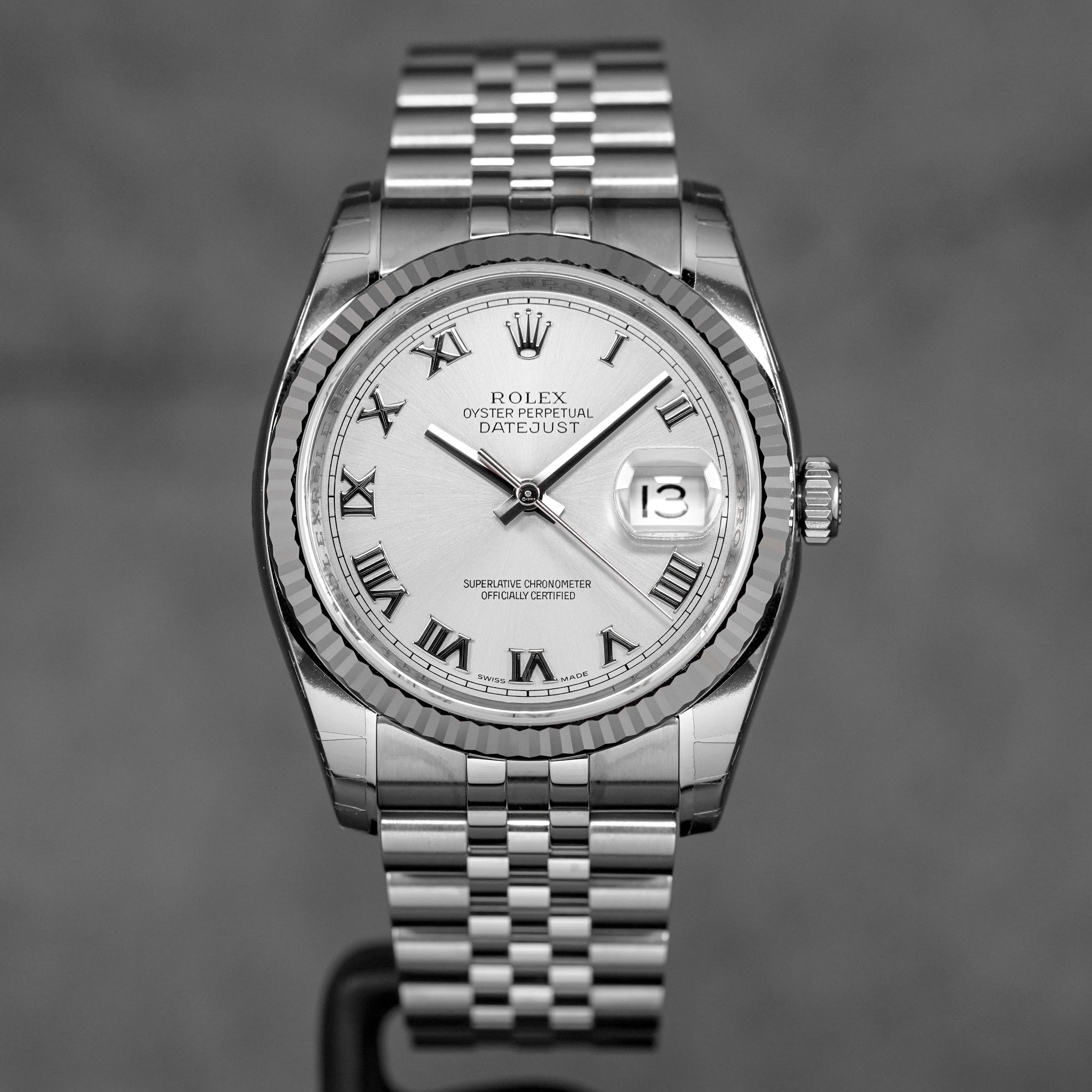 DATEJUST 36MM SILVER ROMAN DIAL (2010)