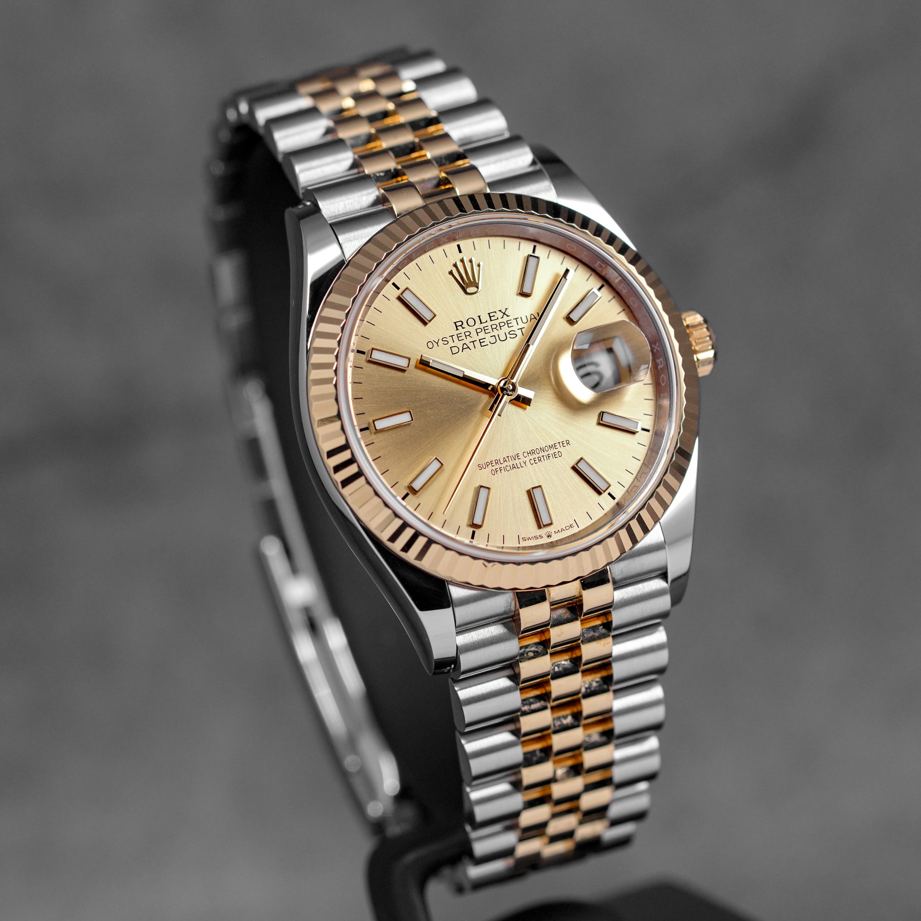 DATEJUST 36MM TWOTONE YELLOWGOLD CHAMPAGNE DIAL (2023)