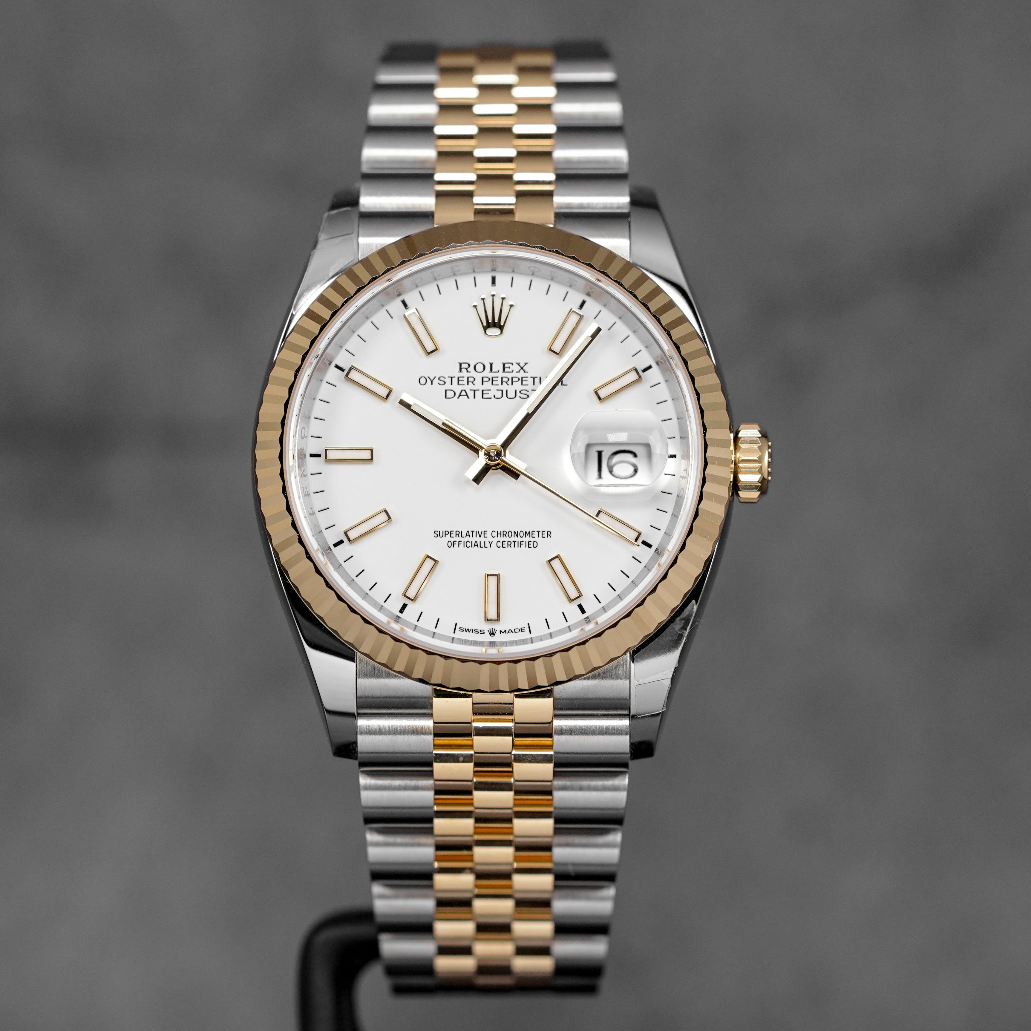 DATEJUST 36MM TWOTONE YELLOWGOLD WHITE DIAL (2025)