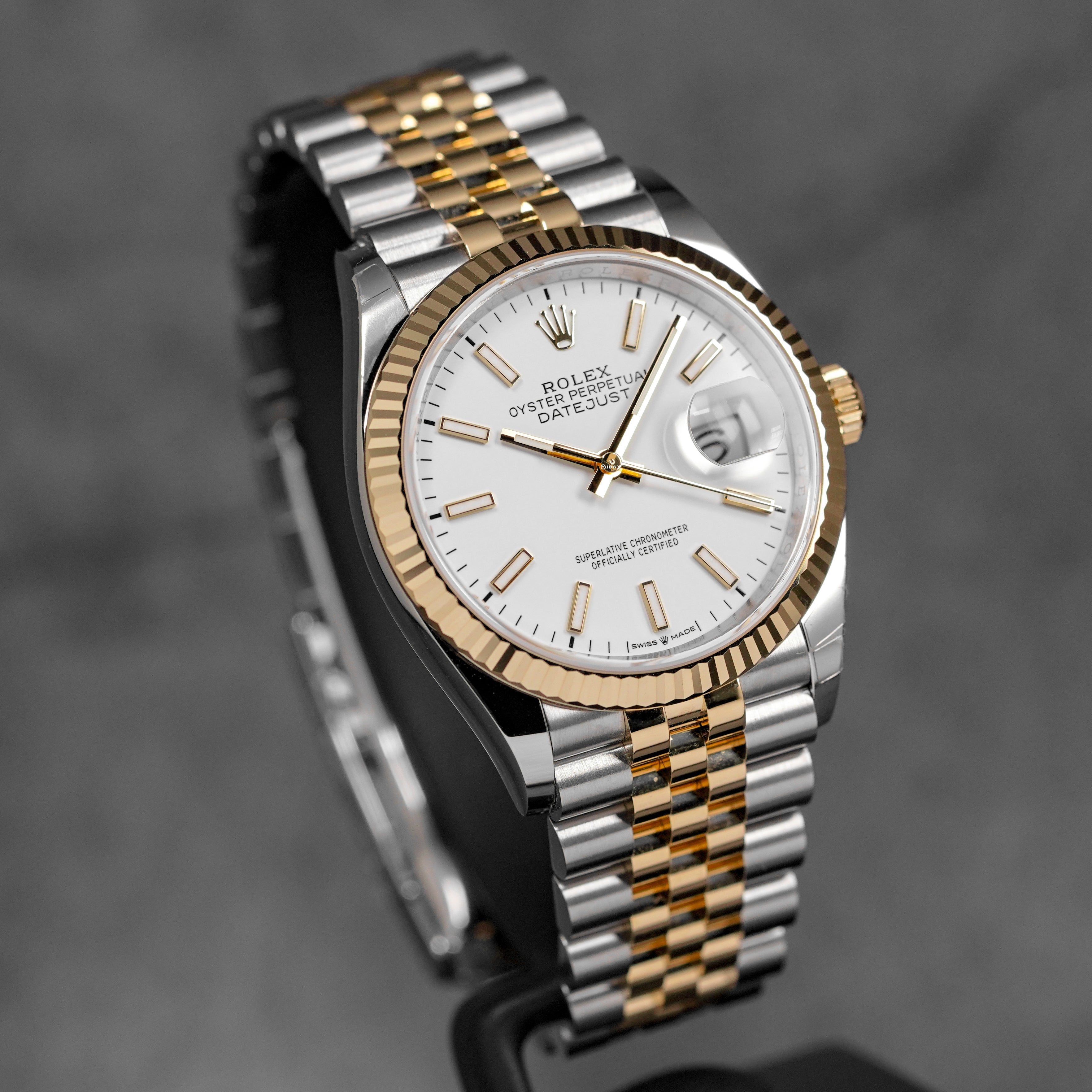 DATEJUST 36MM TWOTONE YELLOWGOLD WHITE DIAL (2025)