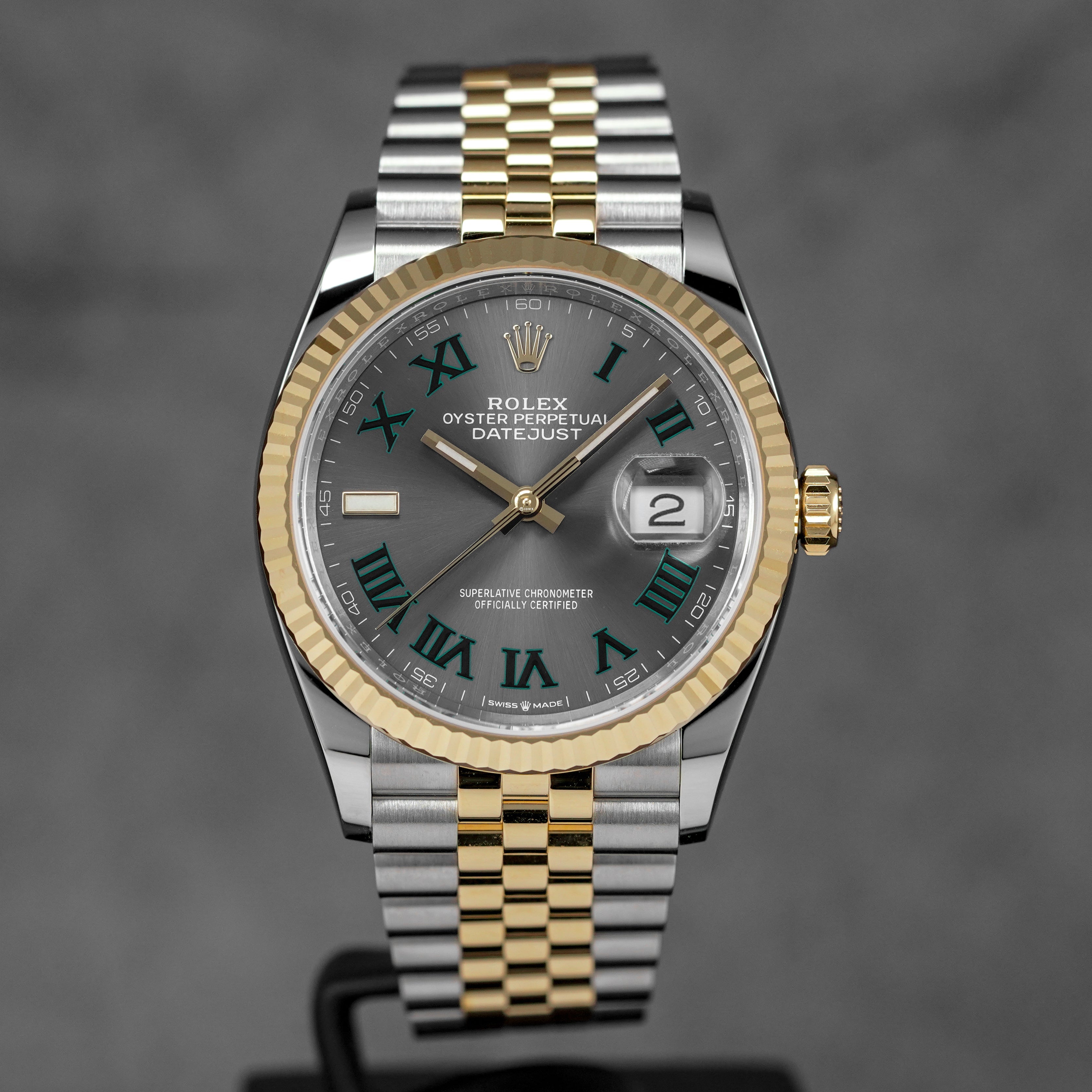DATEJUST 36MM TWOTONE YELLOWGOLD WIMBLEDON DIAL (2026)
