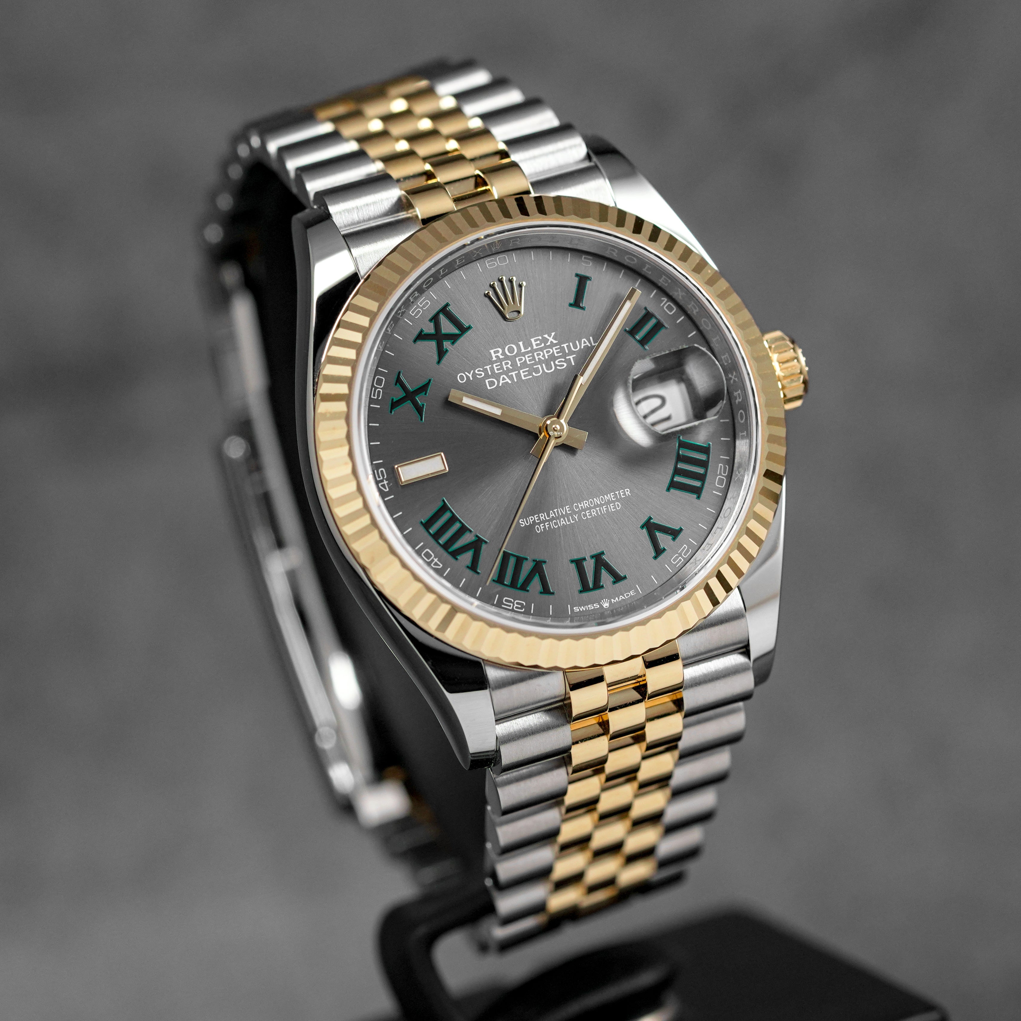 DATEJUST 36MM TWOTONE YELLOWGOLD WIMBLEDON DIAL (2026)