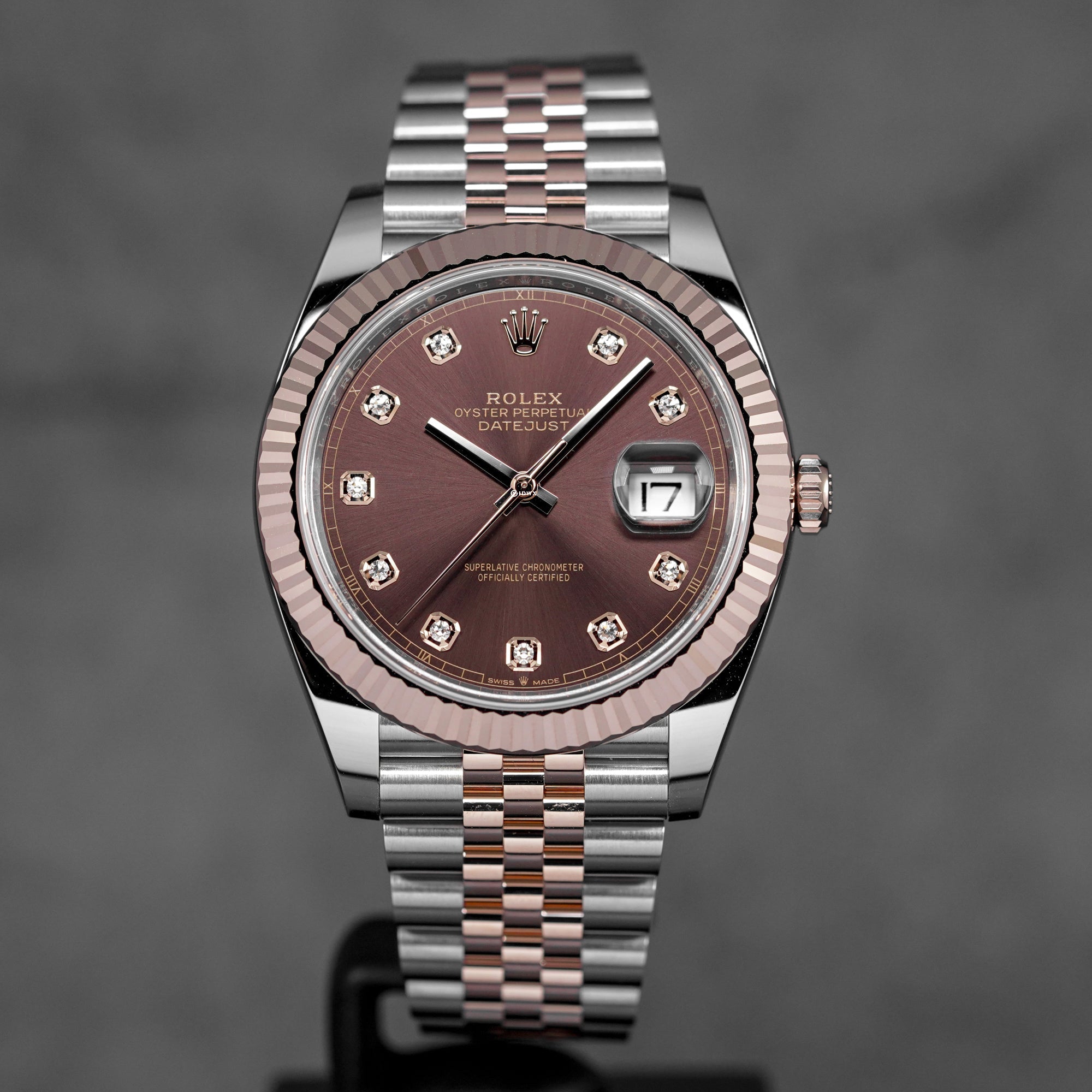 DATEJUST 41MM TWOTONE ROSEGOLD CHOCO DIAMOND DIAL (2026)
